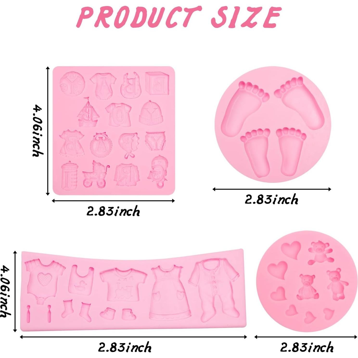 Molde de Silicona para Fondant Bebé YN324 - Pies y Más