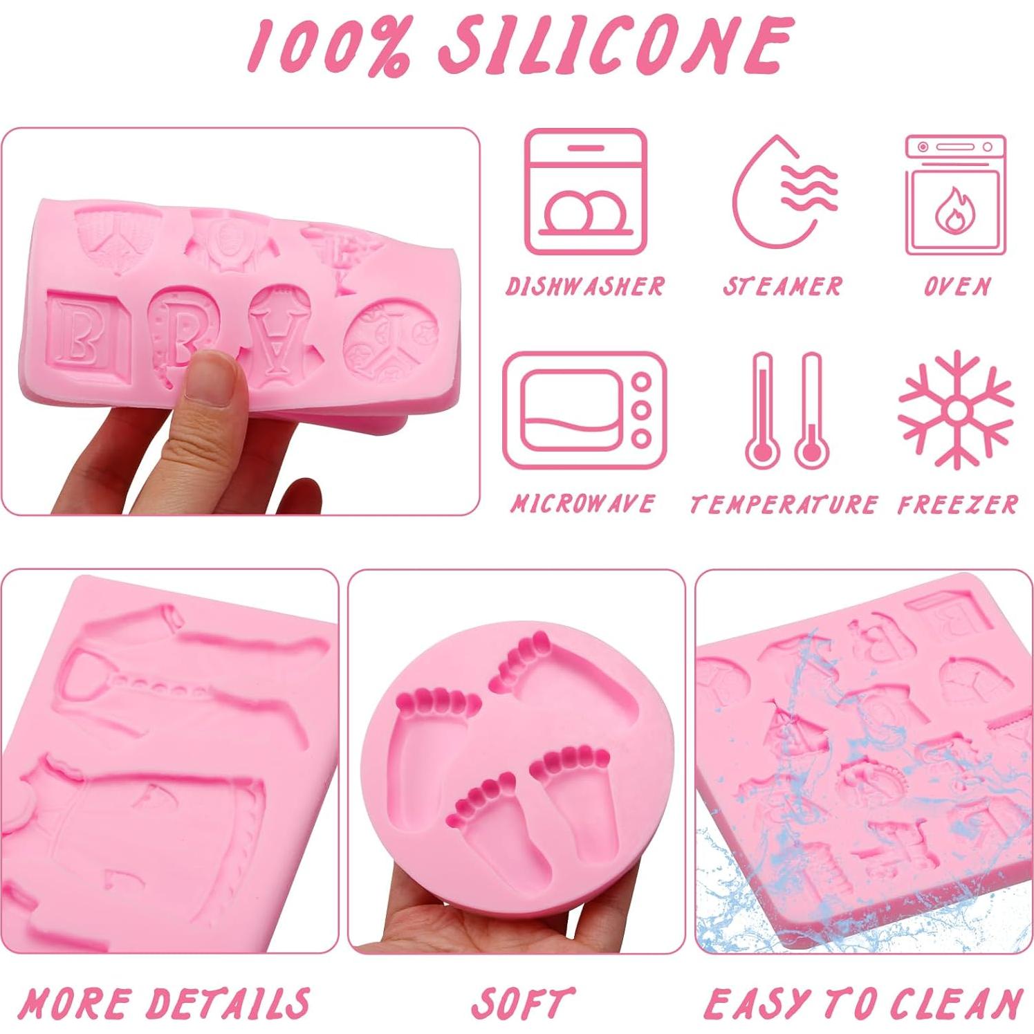 Molde de Silicona para Fondant Bebé YN324 - Pies y Más