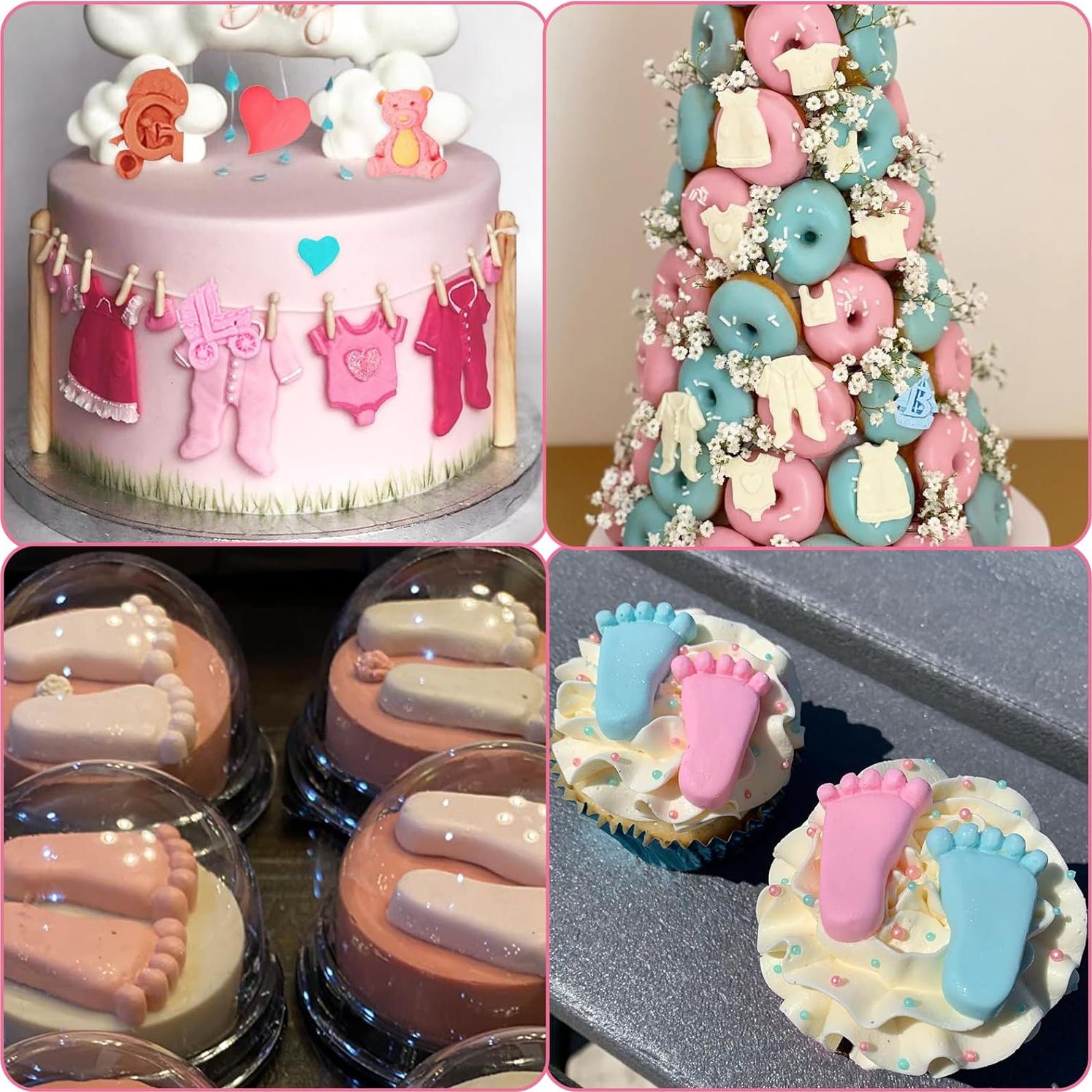 Molde de Silicona para Fondant Bebé YN324 - Pies y Más