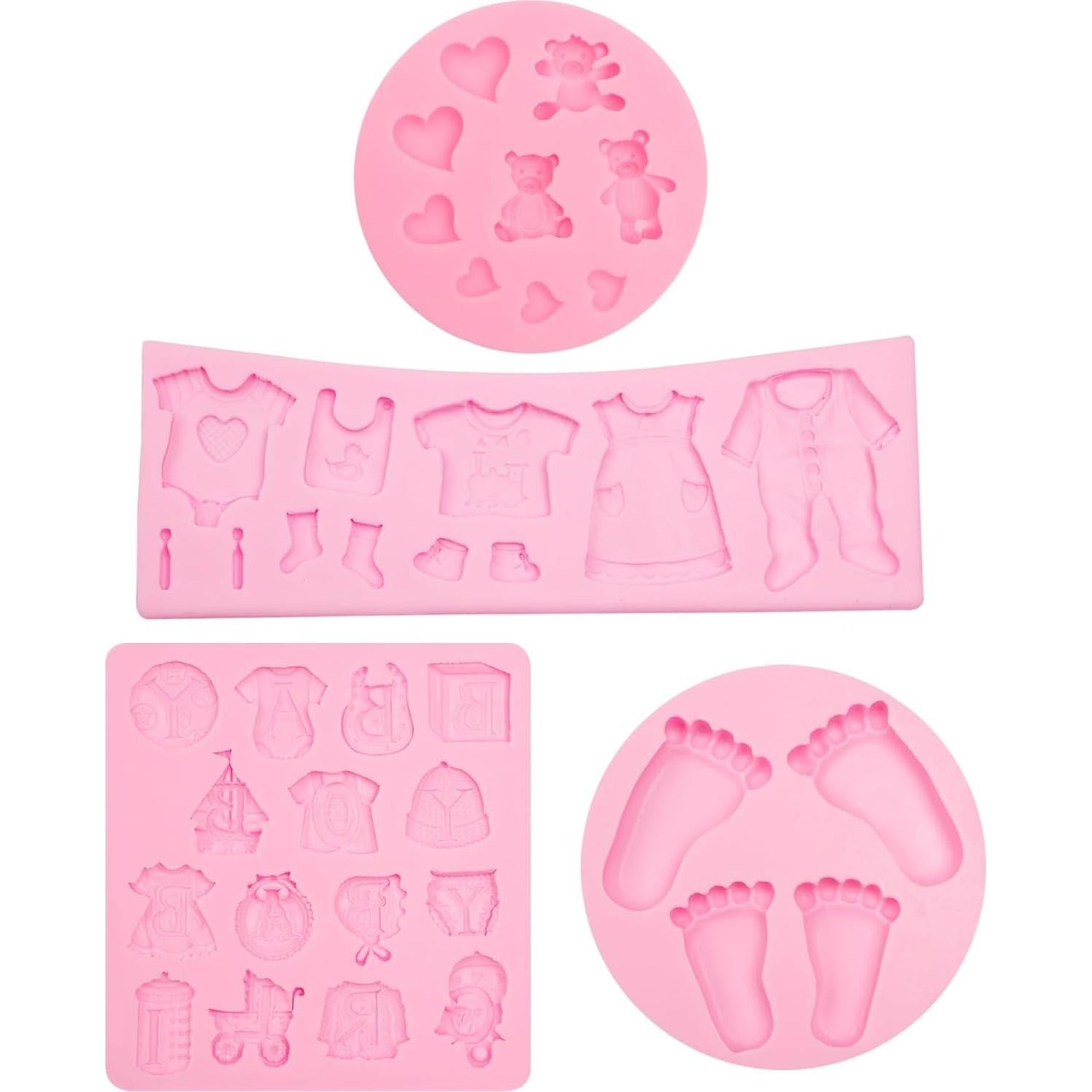 Molde de Silicona para Fondant Bebé YN324 - Pies y Más