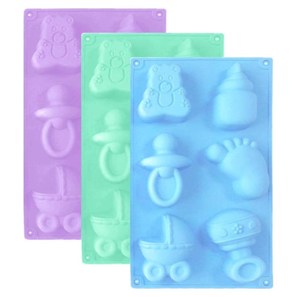 Molde de Silicona para Jabón Baby Shower DanziX - 3 Piezas