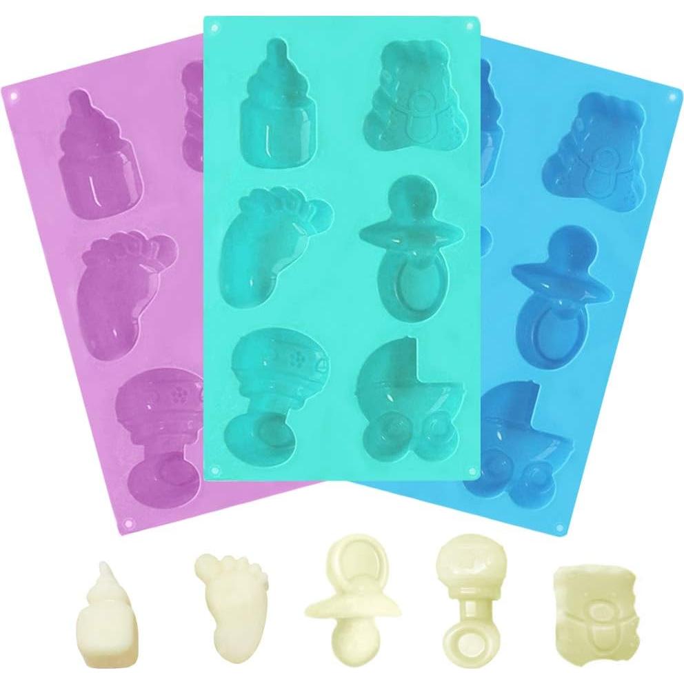Molde de Silicona para Jabón Baby Shower DanziX - 3 Piezas