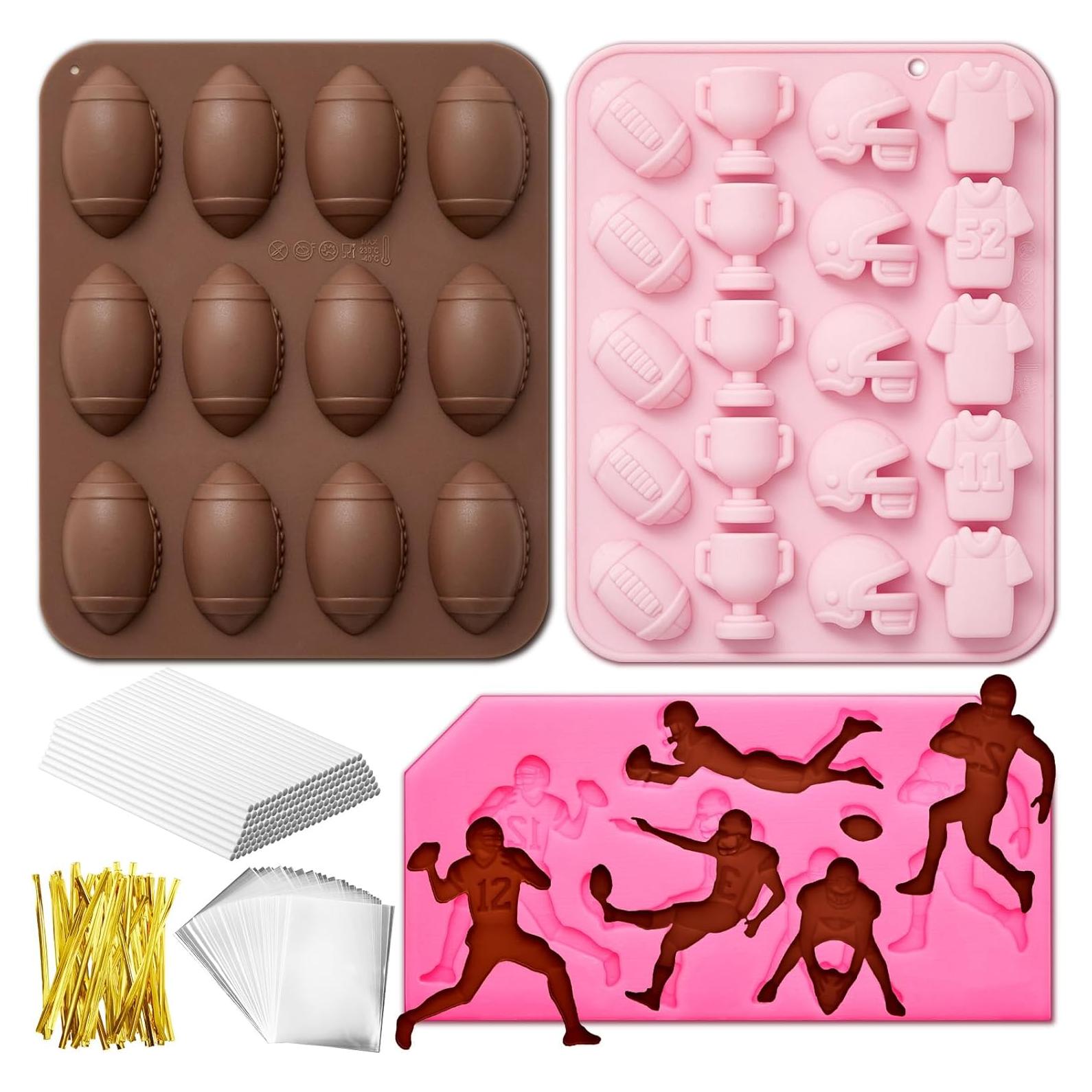 Molde de Silicona para Fútbol Didaey - 3 Piezas, 50 Palitos