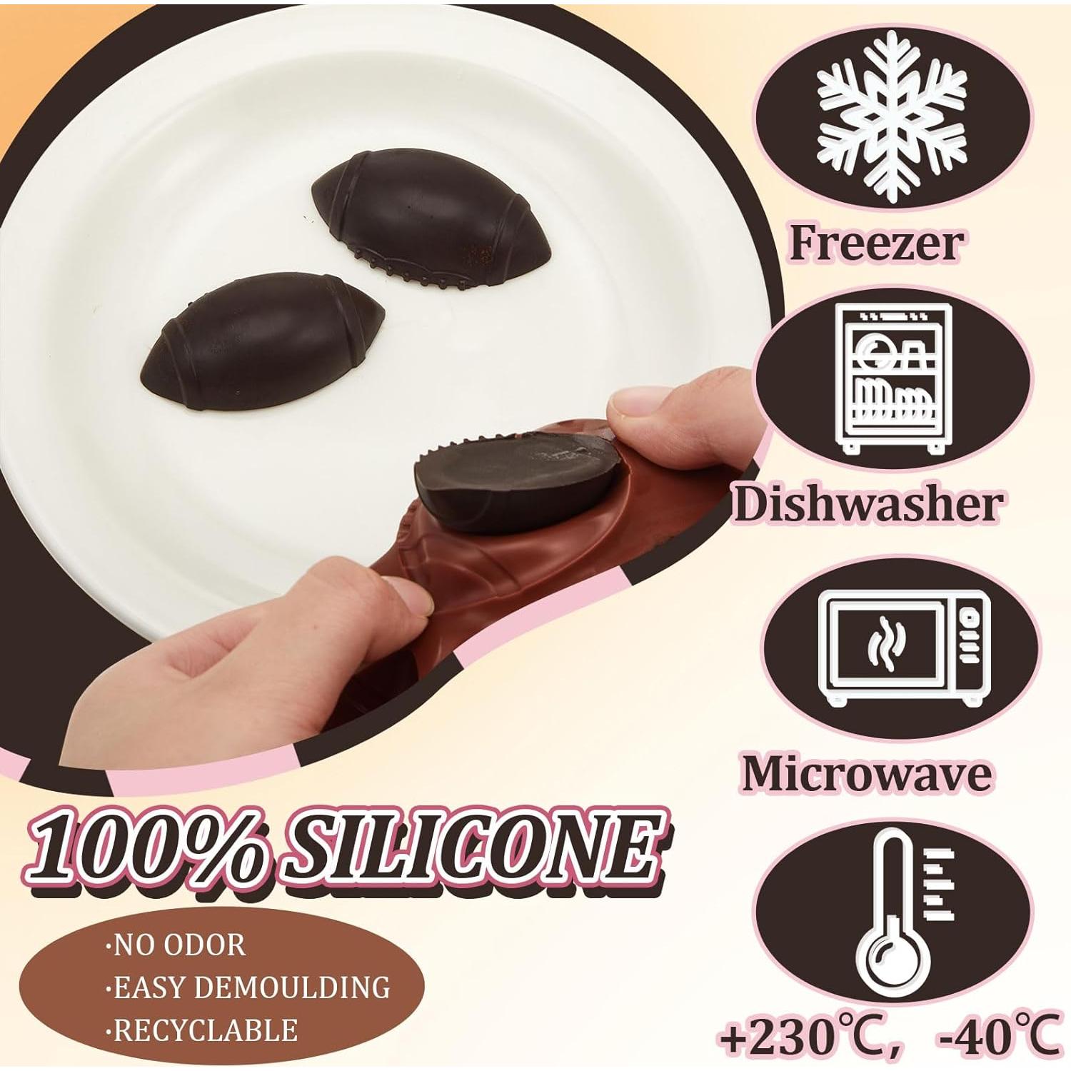 Molde de Silicona para Fútbol Didaey - 3 Piezas, 50 Palitos