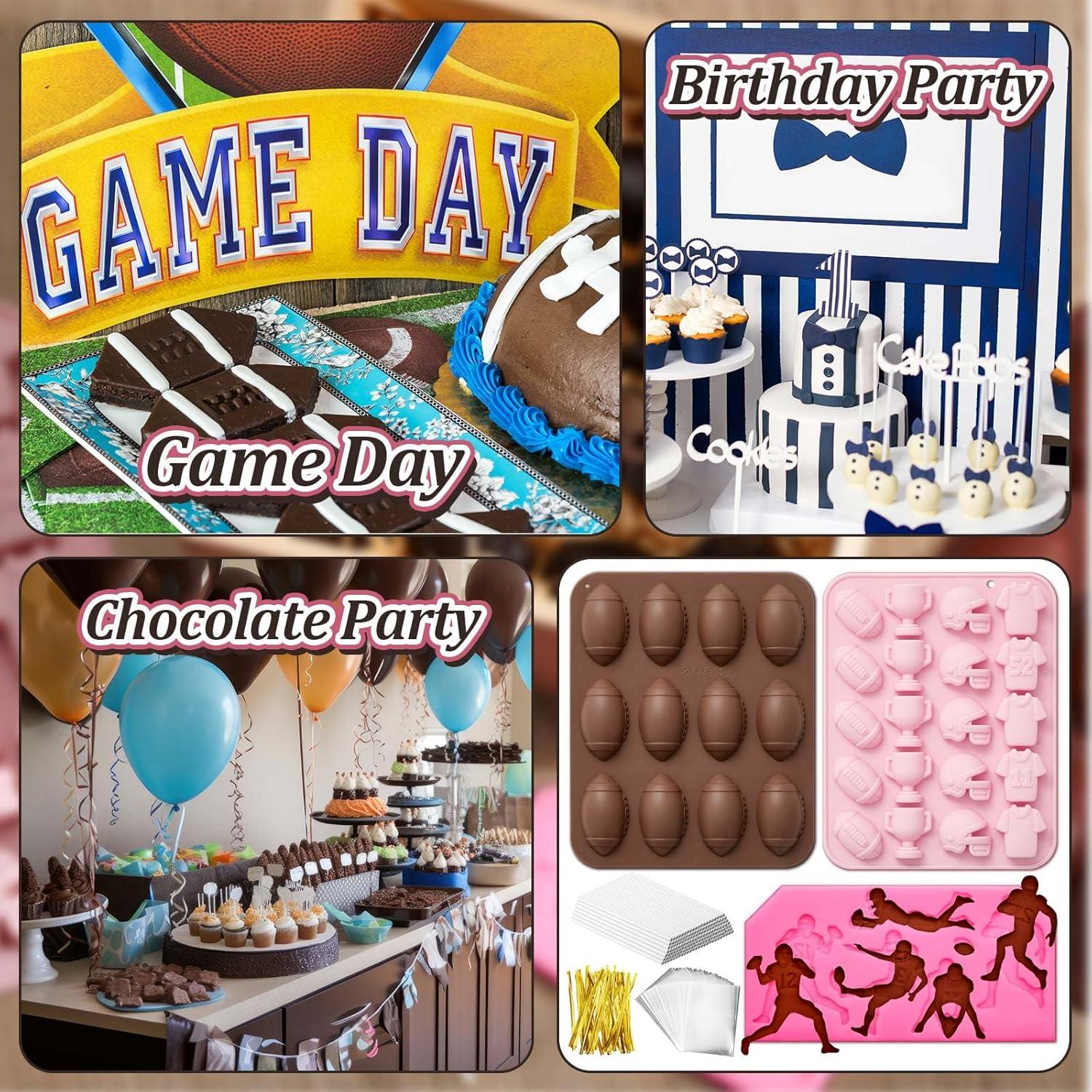 Molde de Silicona para Fútbol Didaey - 3 Piezas, 50 Palitos