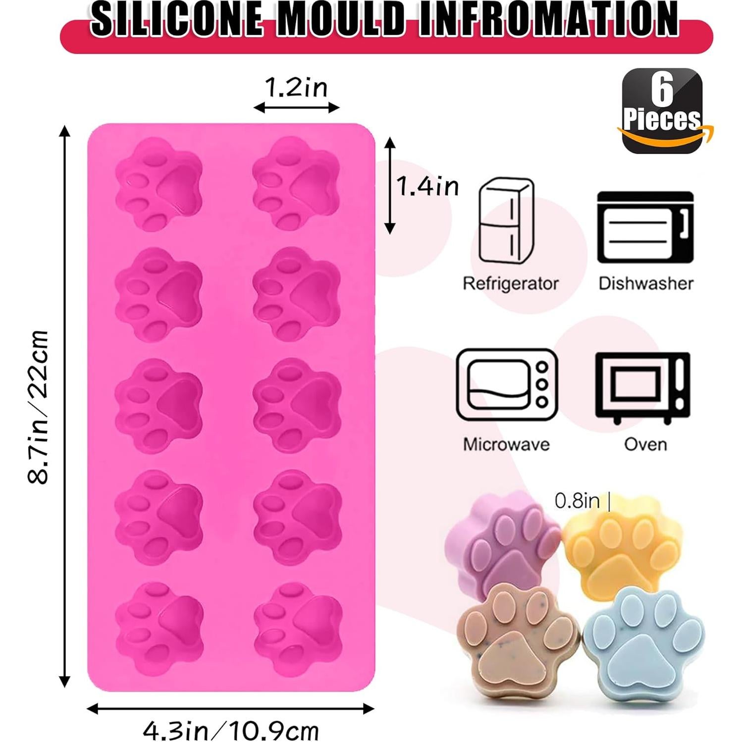 Moldes de Silicona para Hornear RUGVOMWM - Paquete de 6