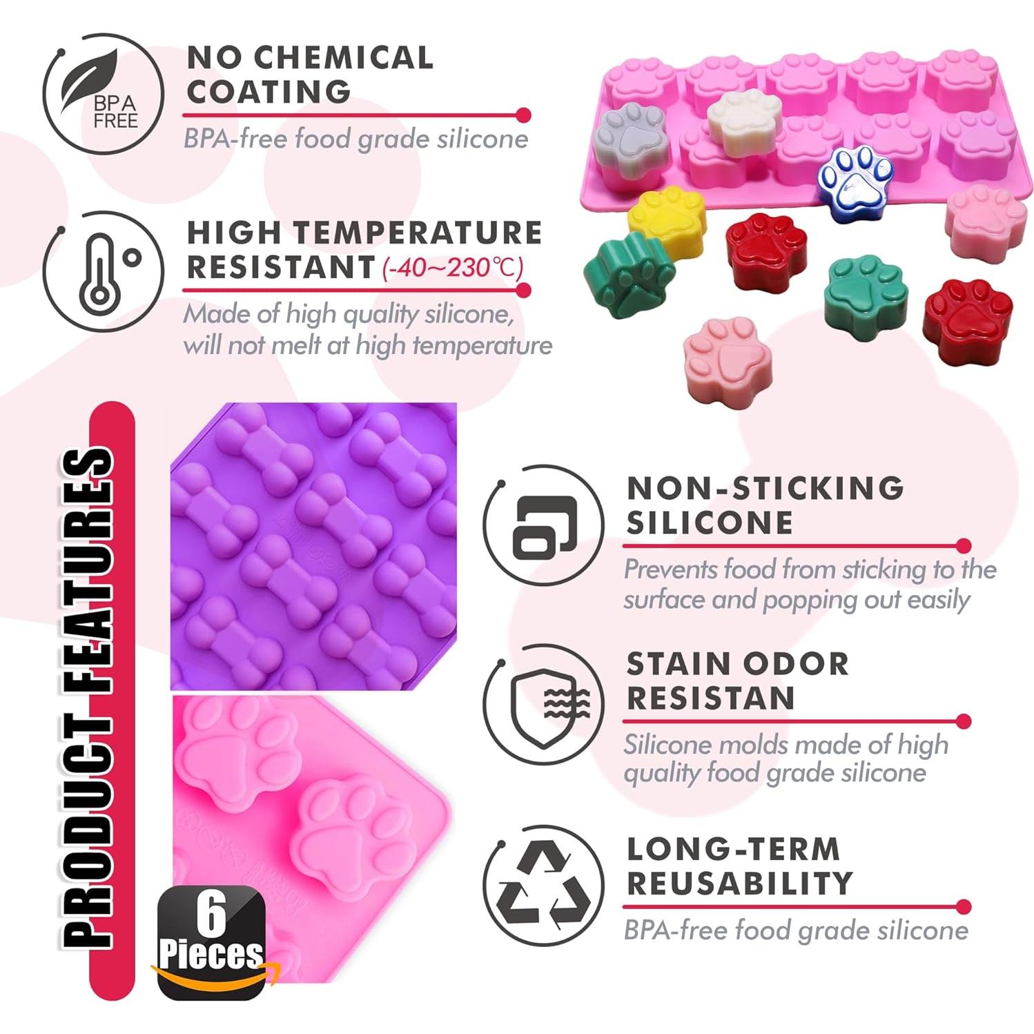 Moldes de Silicona para Hornear RUGVOMWM - Paquete de 6