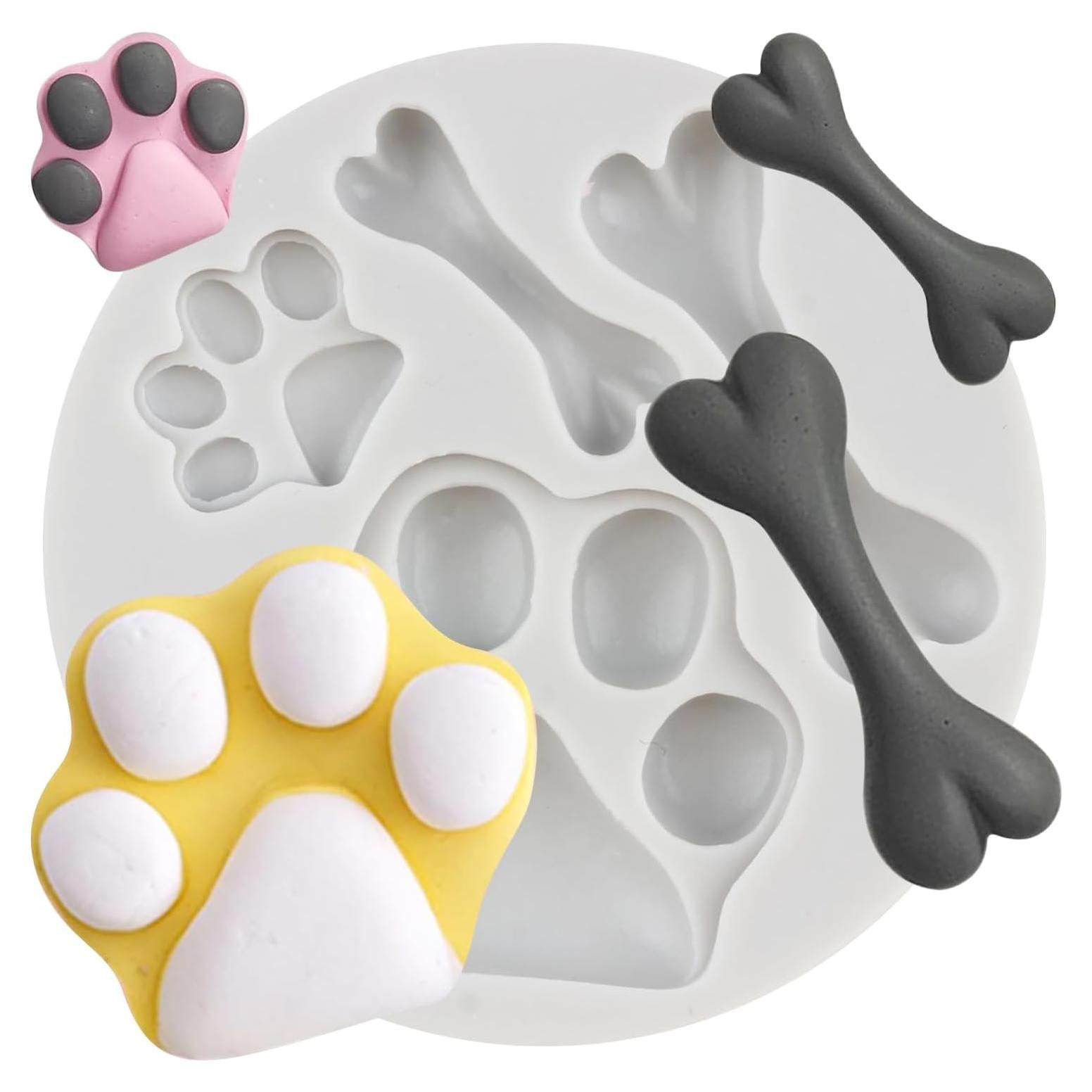 Molde de Silicona Huella de Perro MINFEIDMS 7.49x7.49cm