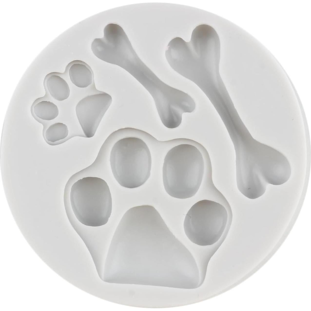 Molde de Silicona Huella de Perro MINFEIDMS 7.49x7.49cm