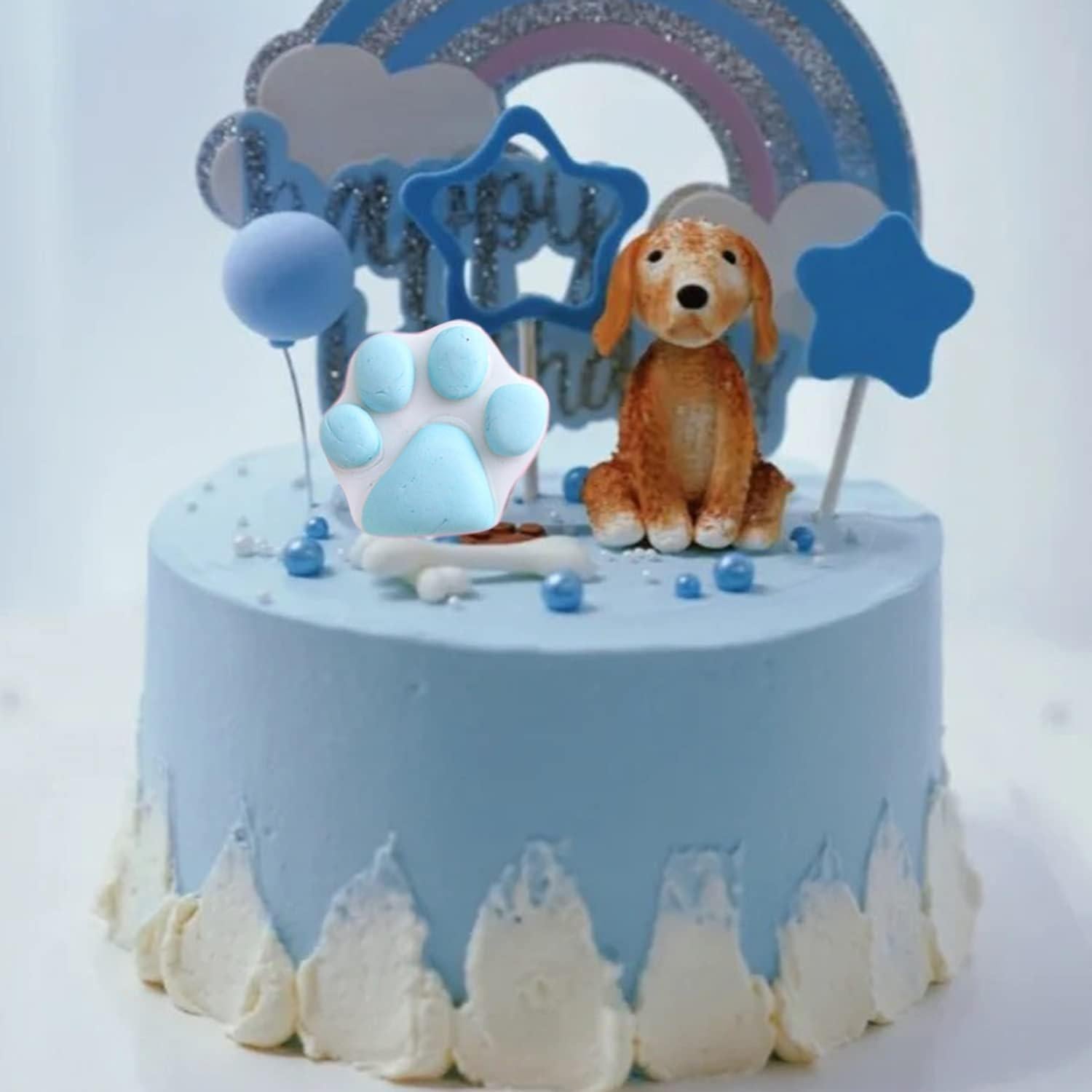 Molde de Silicona Huella de Perro MINFEIDMS 7.49x7.49cm