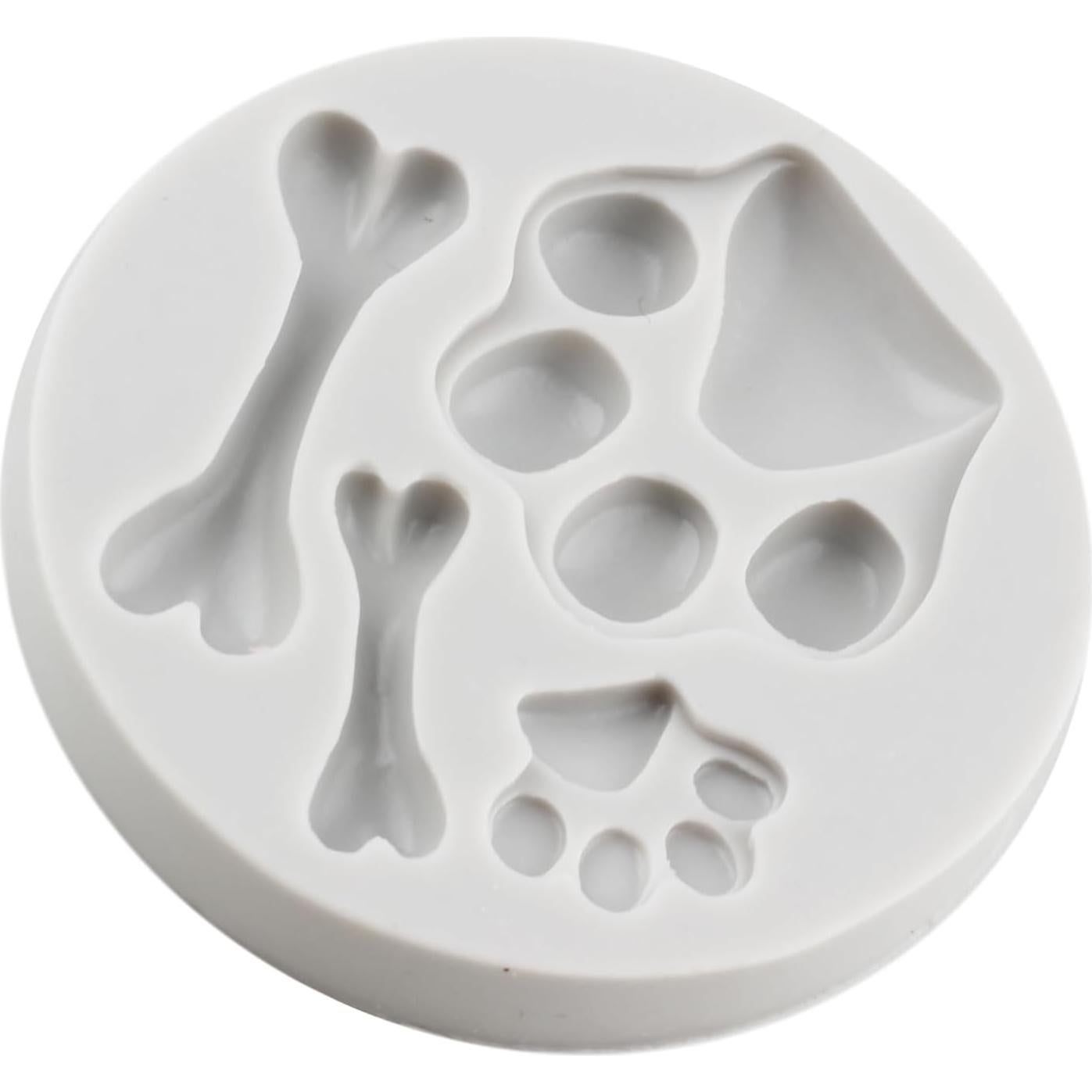 Molde de Silicona Huella de Perro MINFEIDMS 7.49x7.49cm