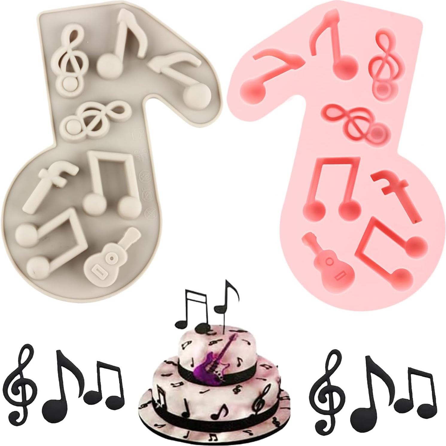 Moldes de Silicona Musical YIMINGMOLD Set de 2 para Caramelos