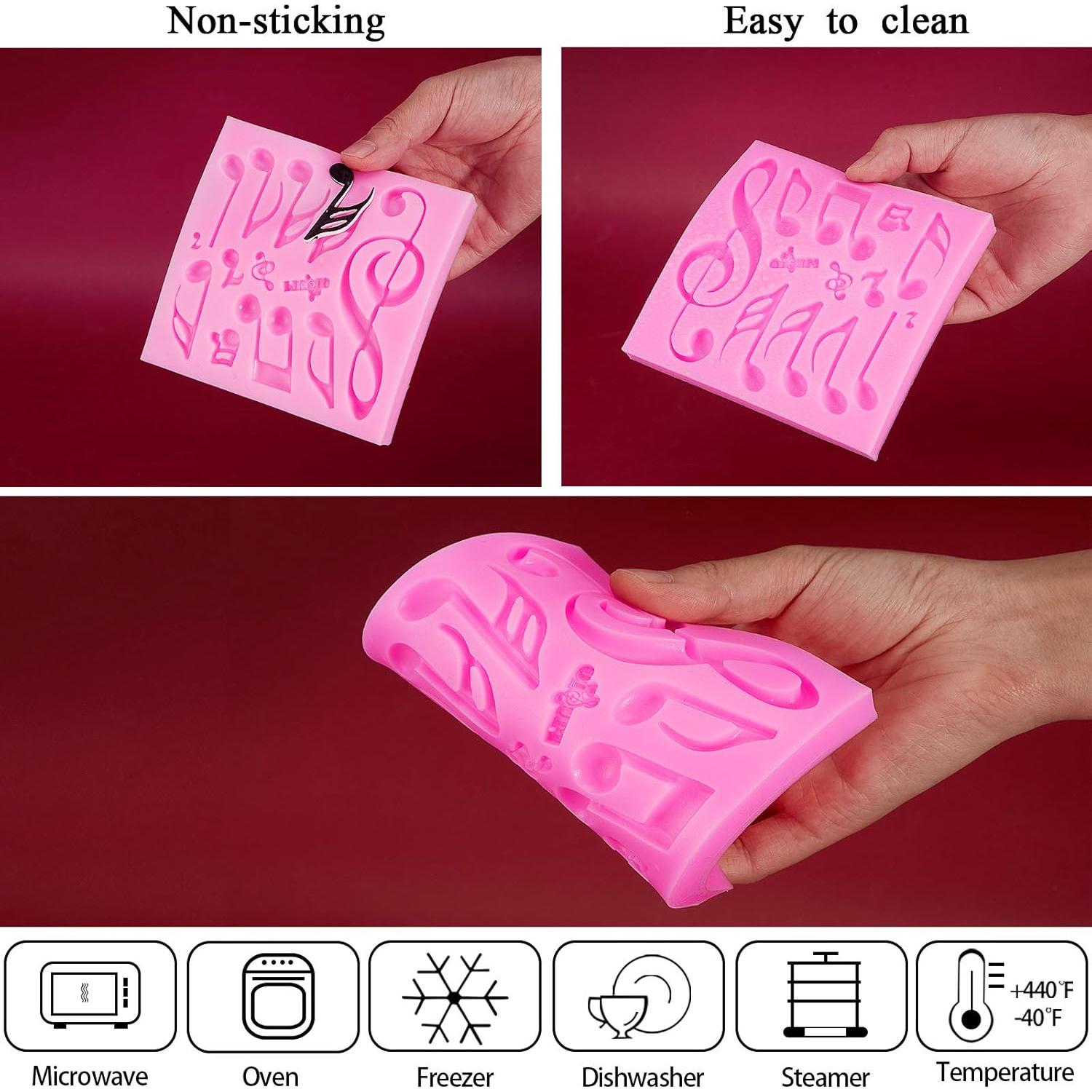 Molde de Silicona Musical Patelai - 5 Piezas Rosa