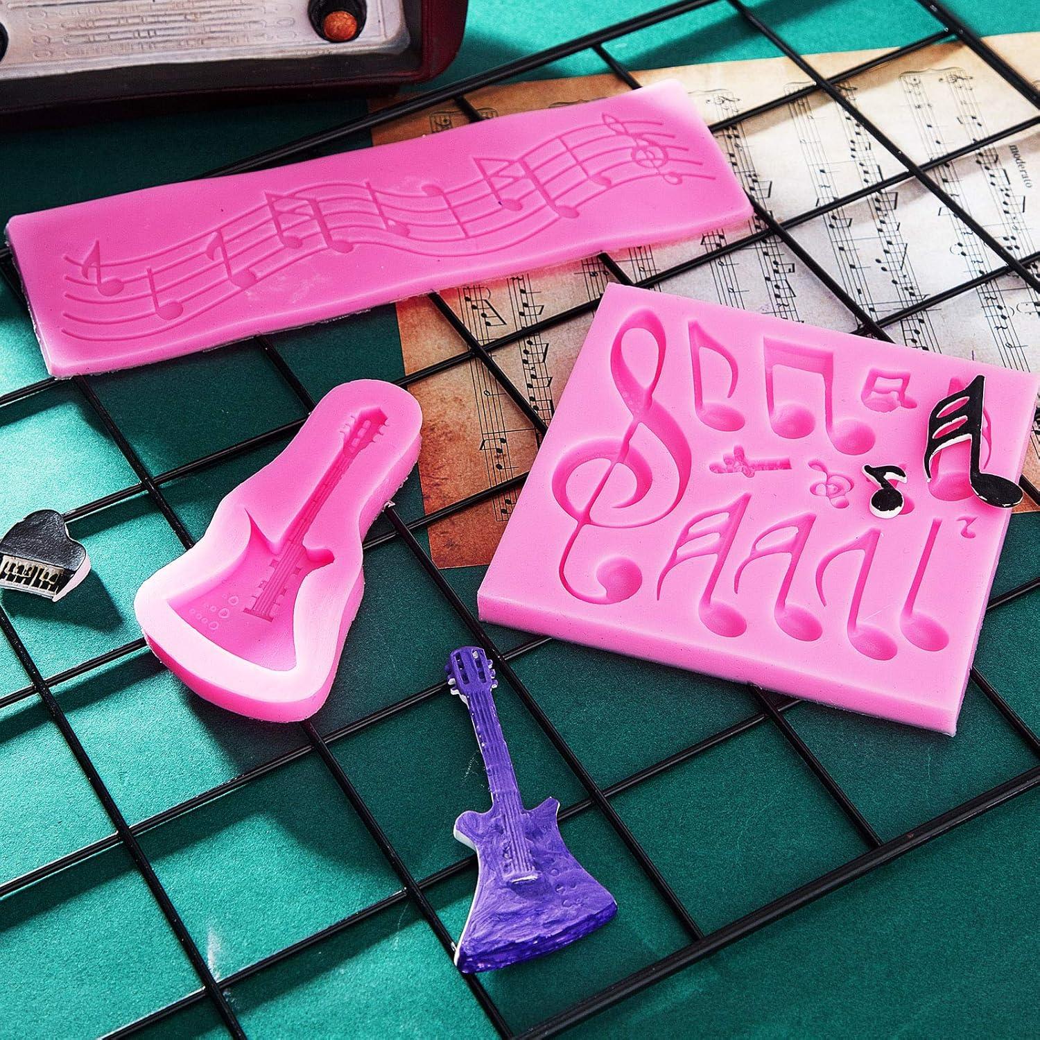 Molde de Silicona Musical Patelai - 5 Piezas Rosa