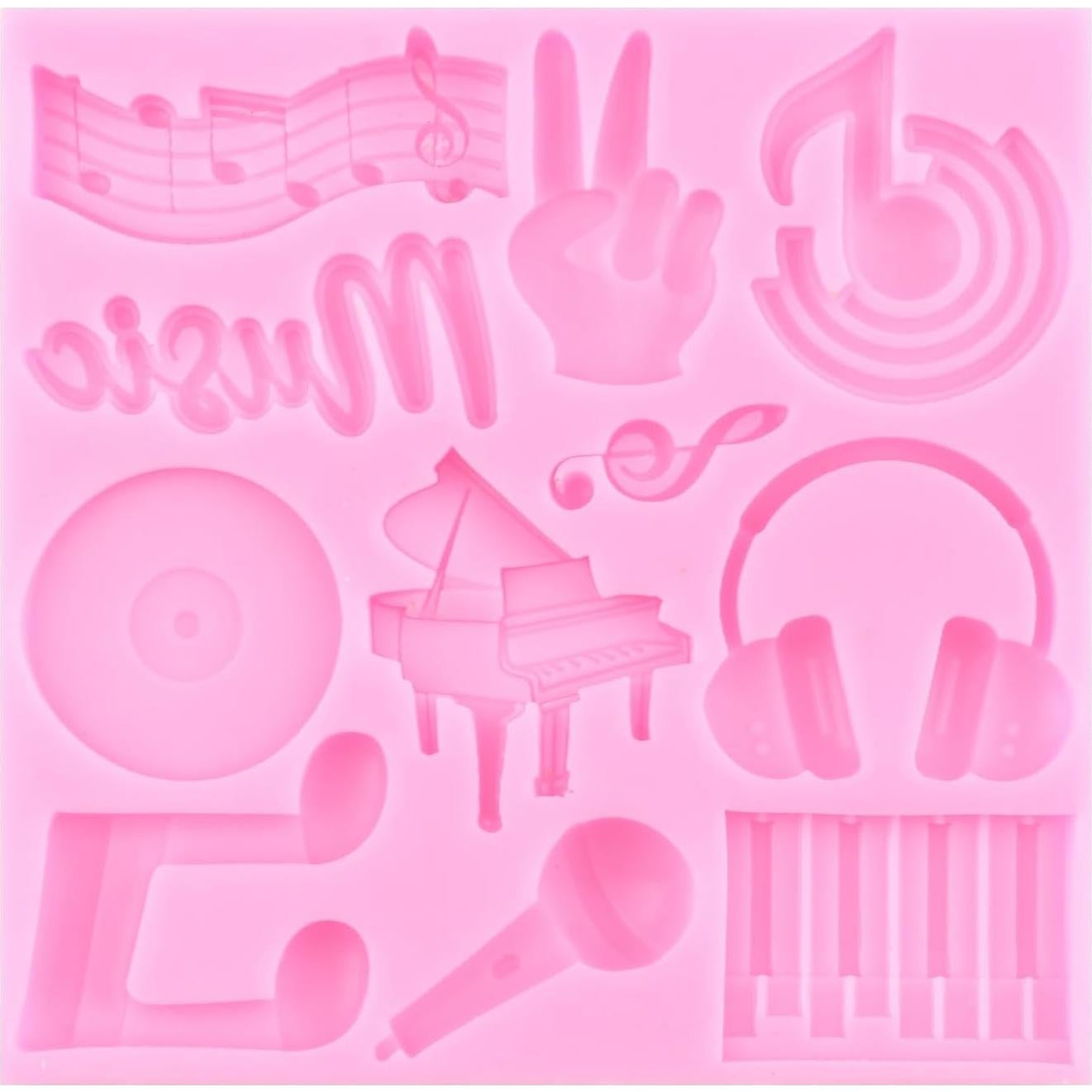 Molde de Fondant Musical ZiXiang - Silicona 2 Piezas