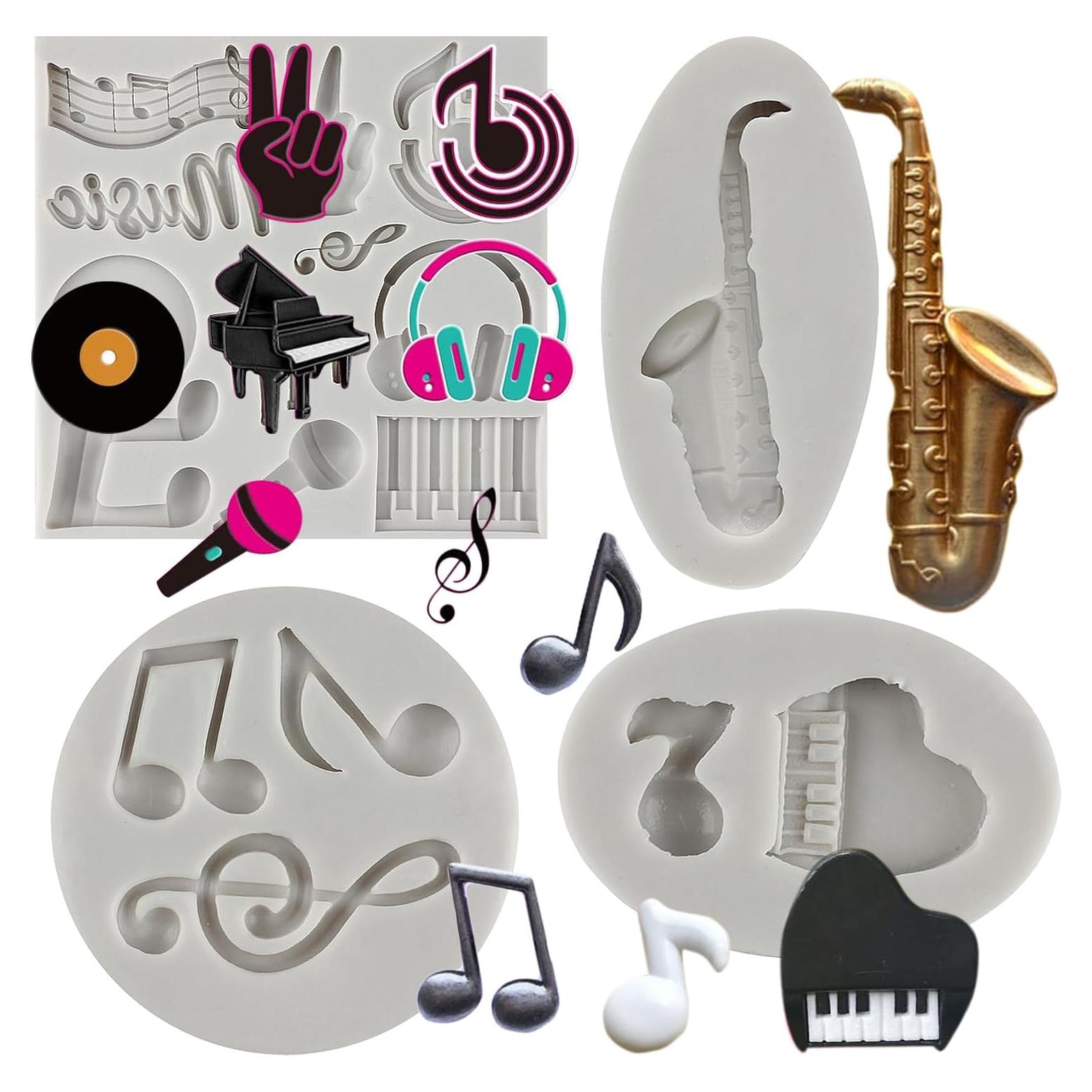 Moldes de Silicona Musical MINFEIDMS - Set de 4 Piezas
