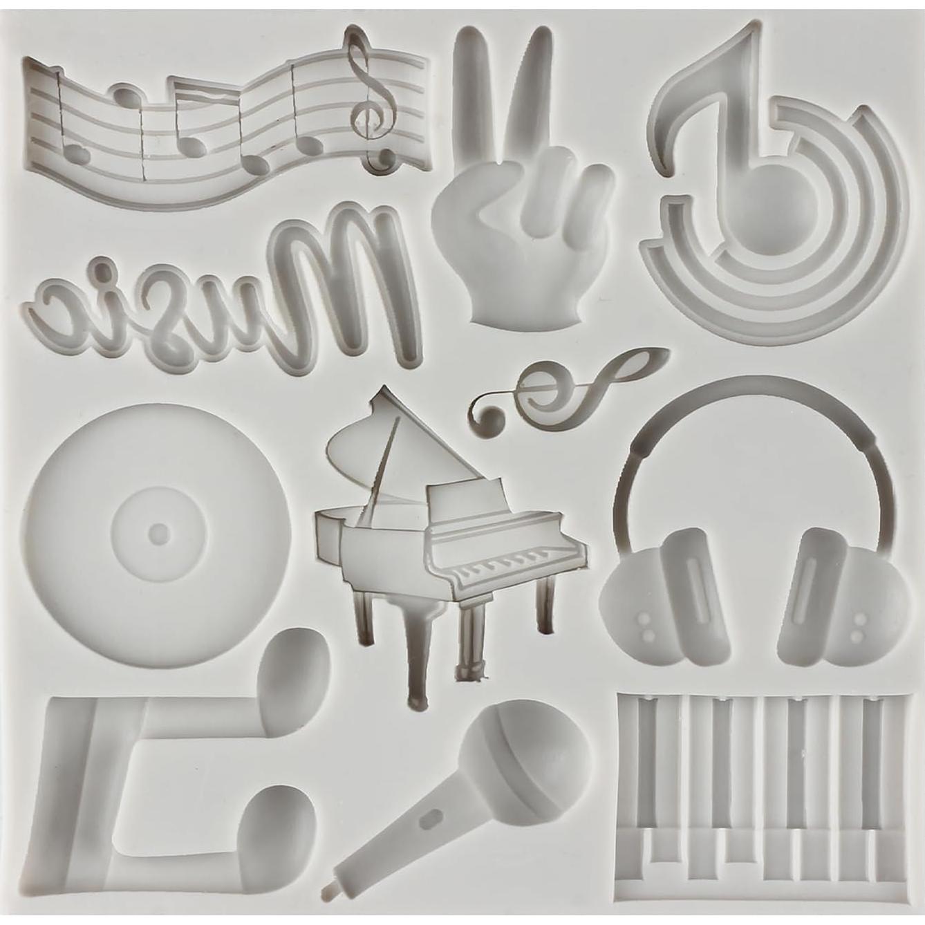 Moldes de Silicona Musical MINFEIDMS - Set de 4 Piezas