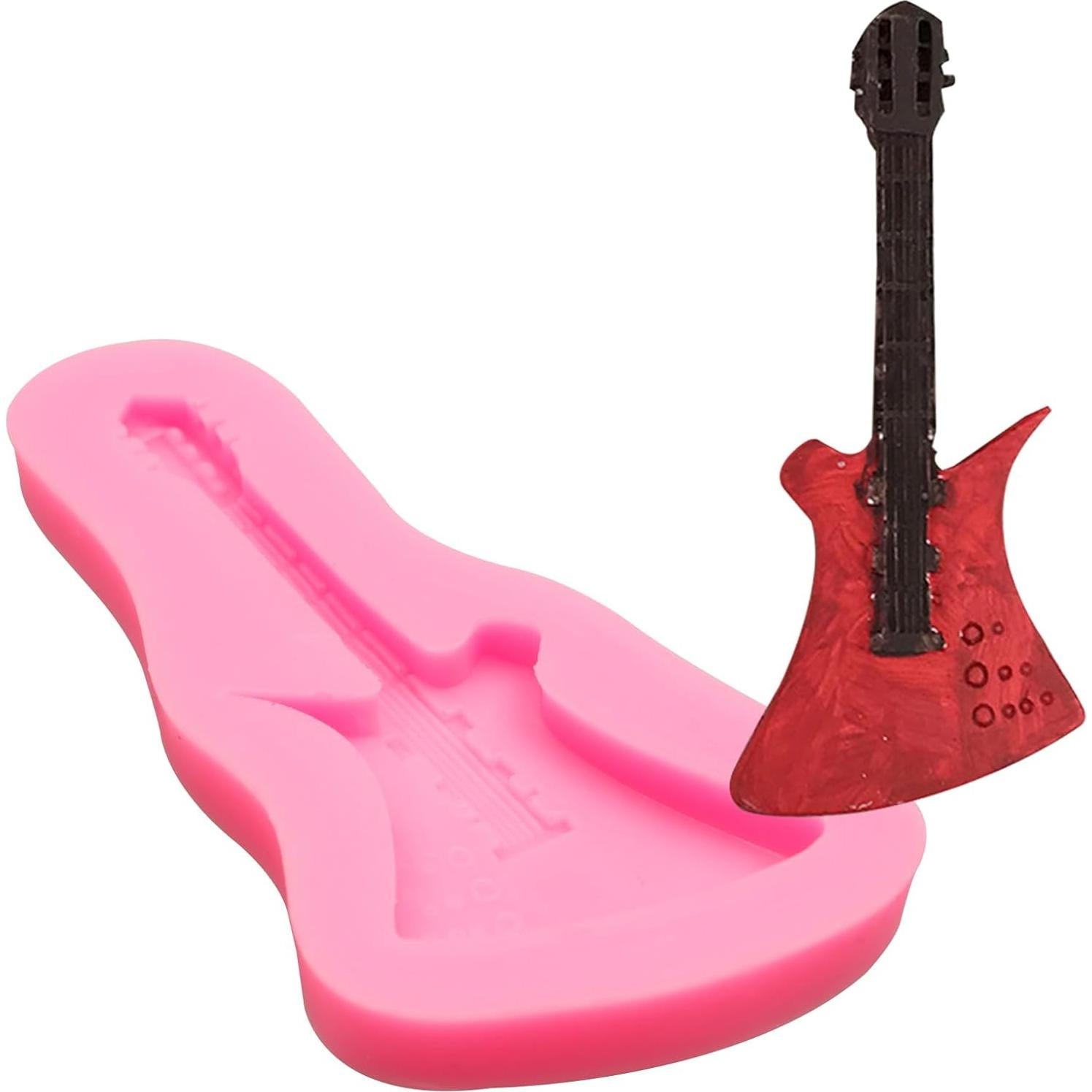 Moldes de Silicona Musical 6 Pcs ywzbomoldrm - Guitarra, Piano