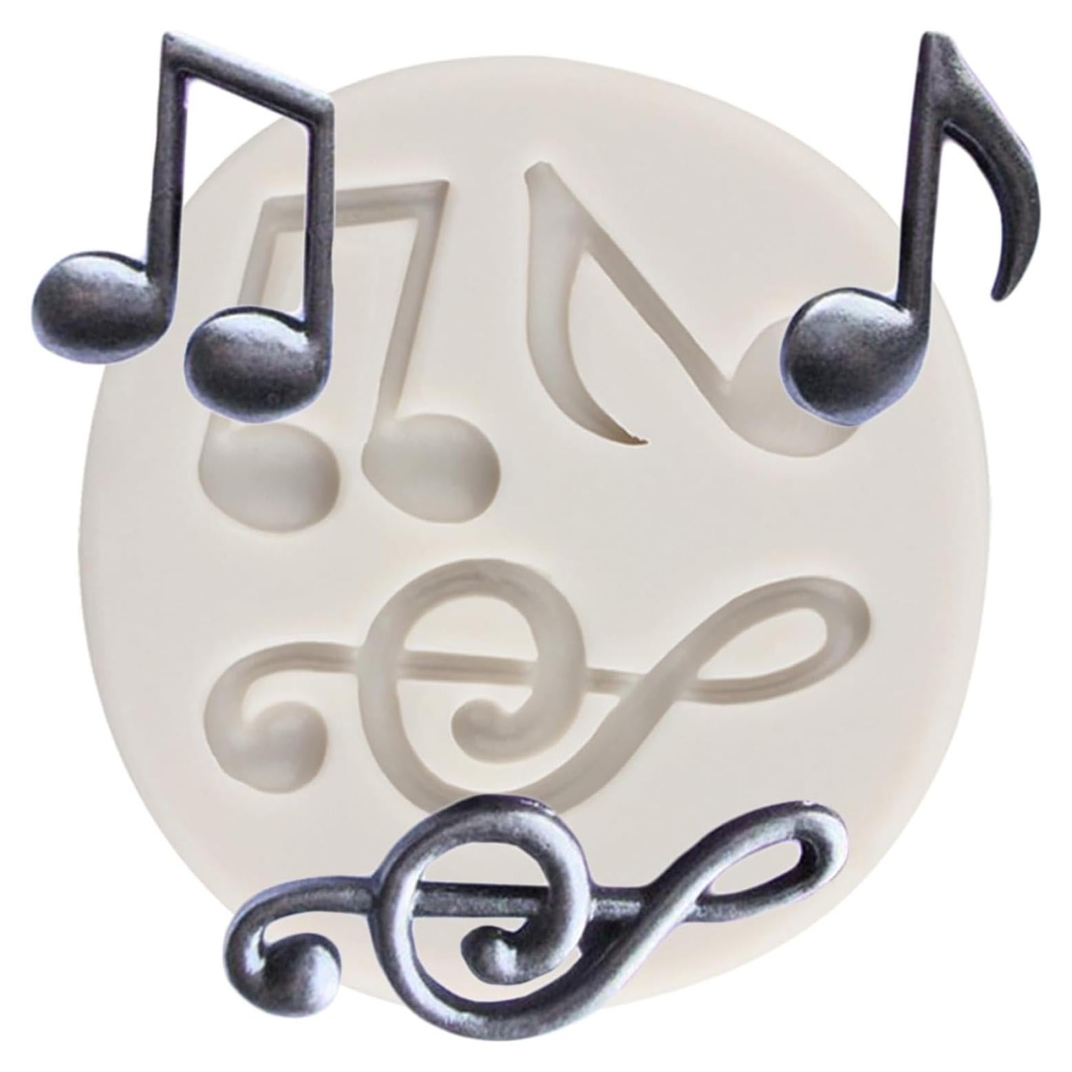 Molde de Silicona de Fondant Nota Musical MINFEIDMS 8x7cm