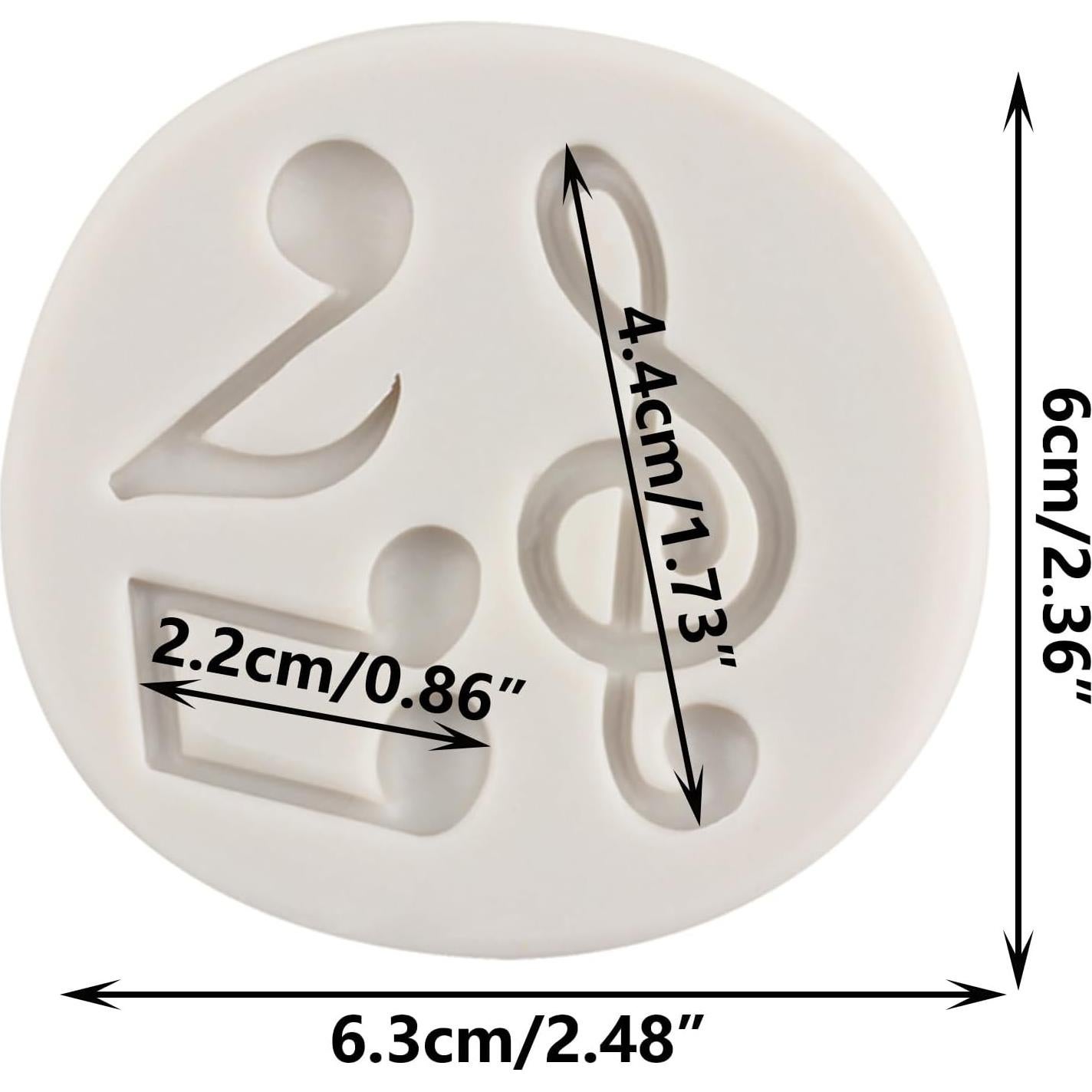 Molde de Silicona de Fondant Nota Musical MINFEIDMS 8x7cm