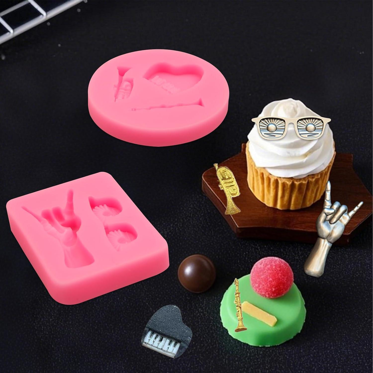 Juego de Moldes de Silicona Musical Octhallow - 3 Piezas Rosa