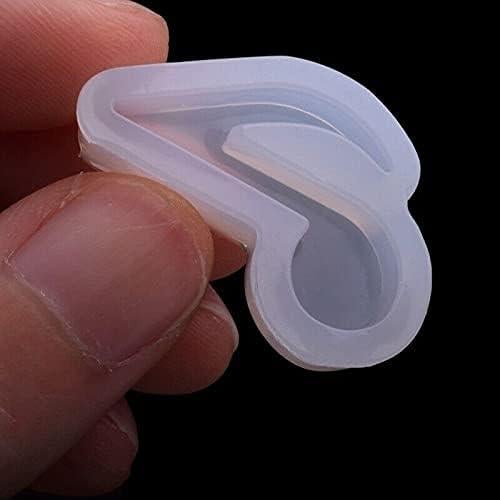 Molde de Silicona Acxico 4 Piezas Nota Musical Joyería DIY