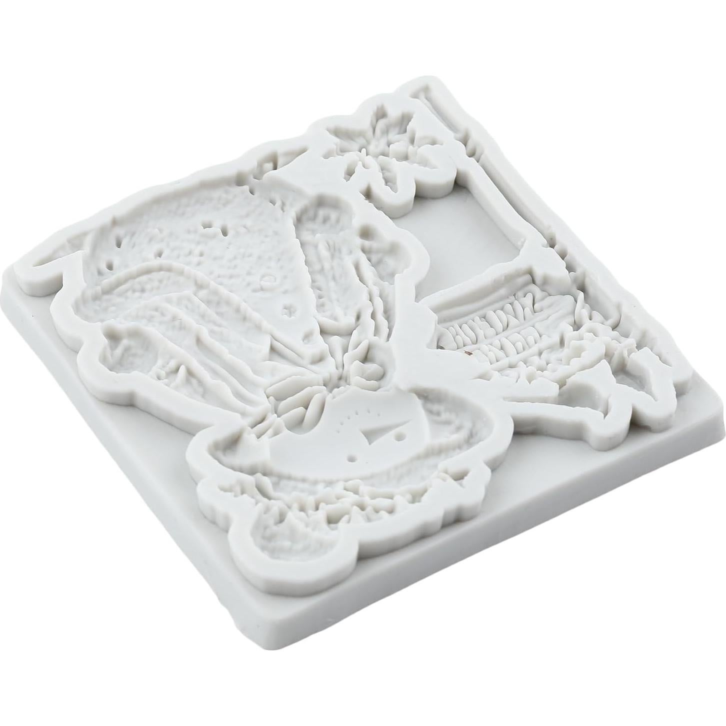 Molde de Silicona Muñeco de Nieve Navidad Lingzhi 8x8 cm