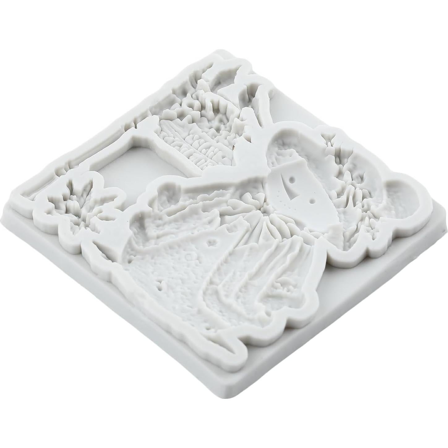 Molde de Silicona Muñeco de Nieve Navidad Lingzhi 8x8 cm