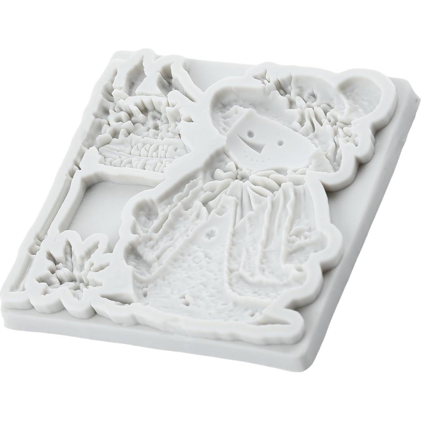 Molde de Silicona Muñeco de Nieve Navidad Lingzhi 8x8 cm