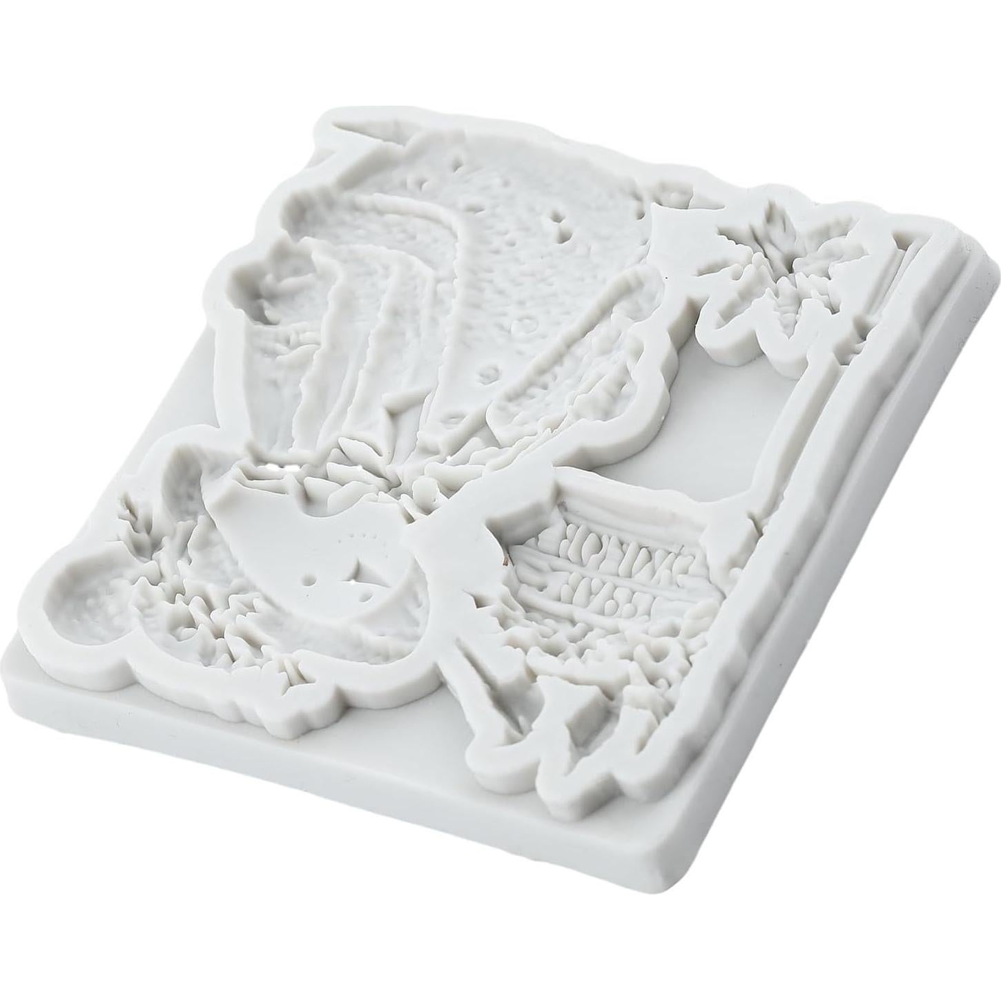 Molde de Silicona Muñeco de Nieve Navidad Lingzhi 8x8 cm