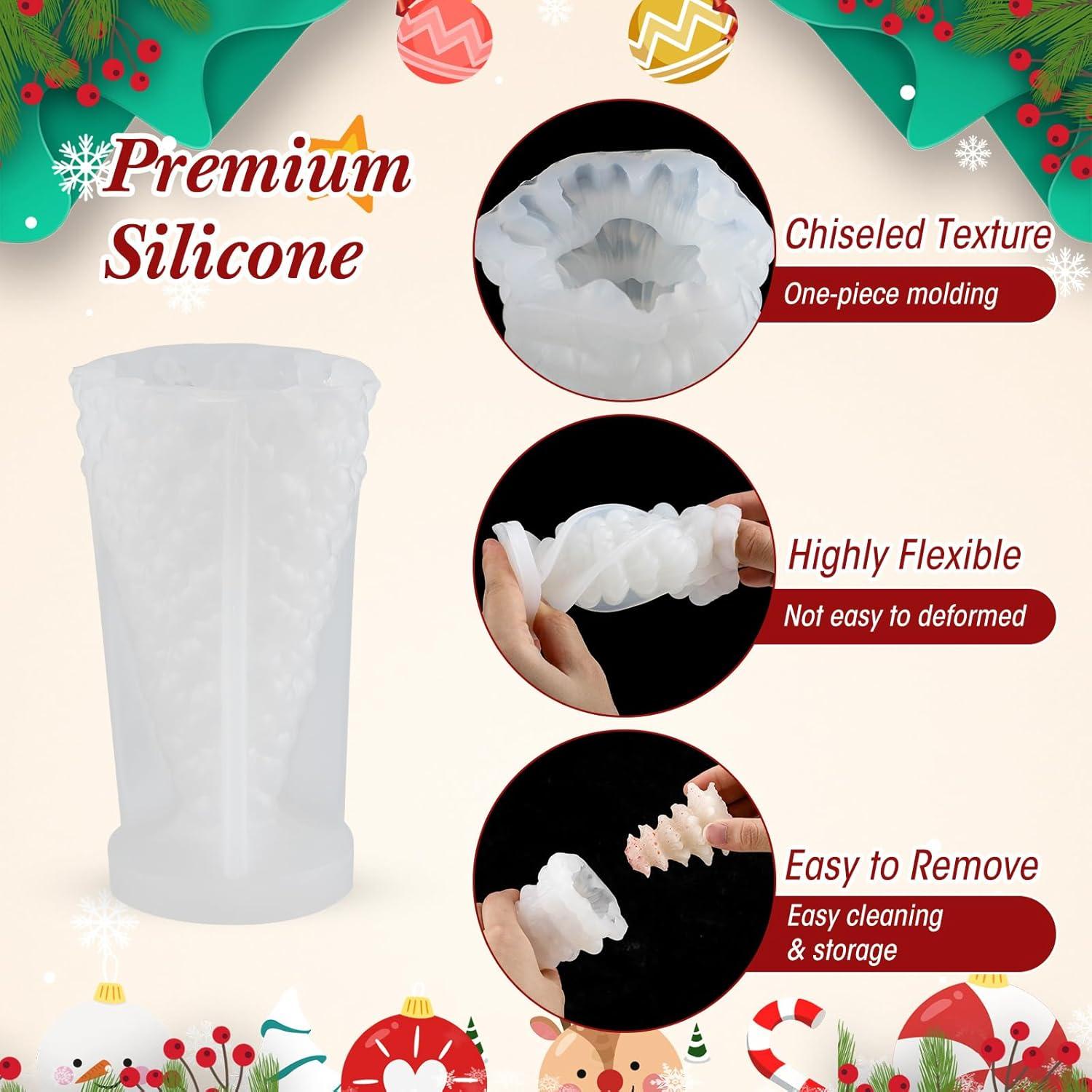 Conjunto de 10 Moldes de Silicona para Velas Navidad LemonRoad