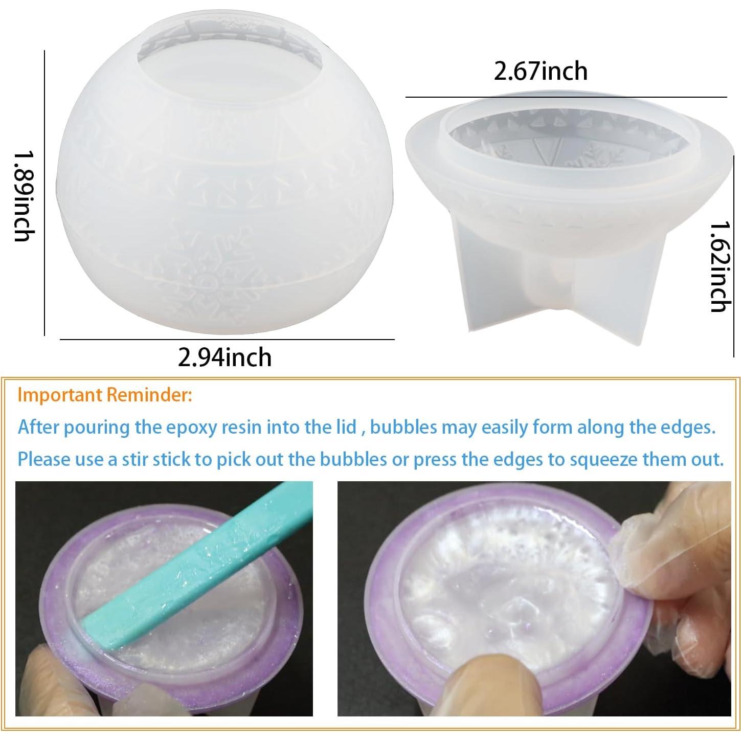 Molde de Silicona F FYJS para Tarro de Navidad con Copo de Nieve