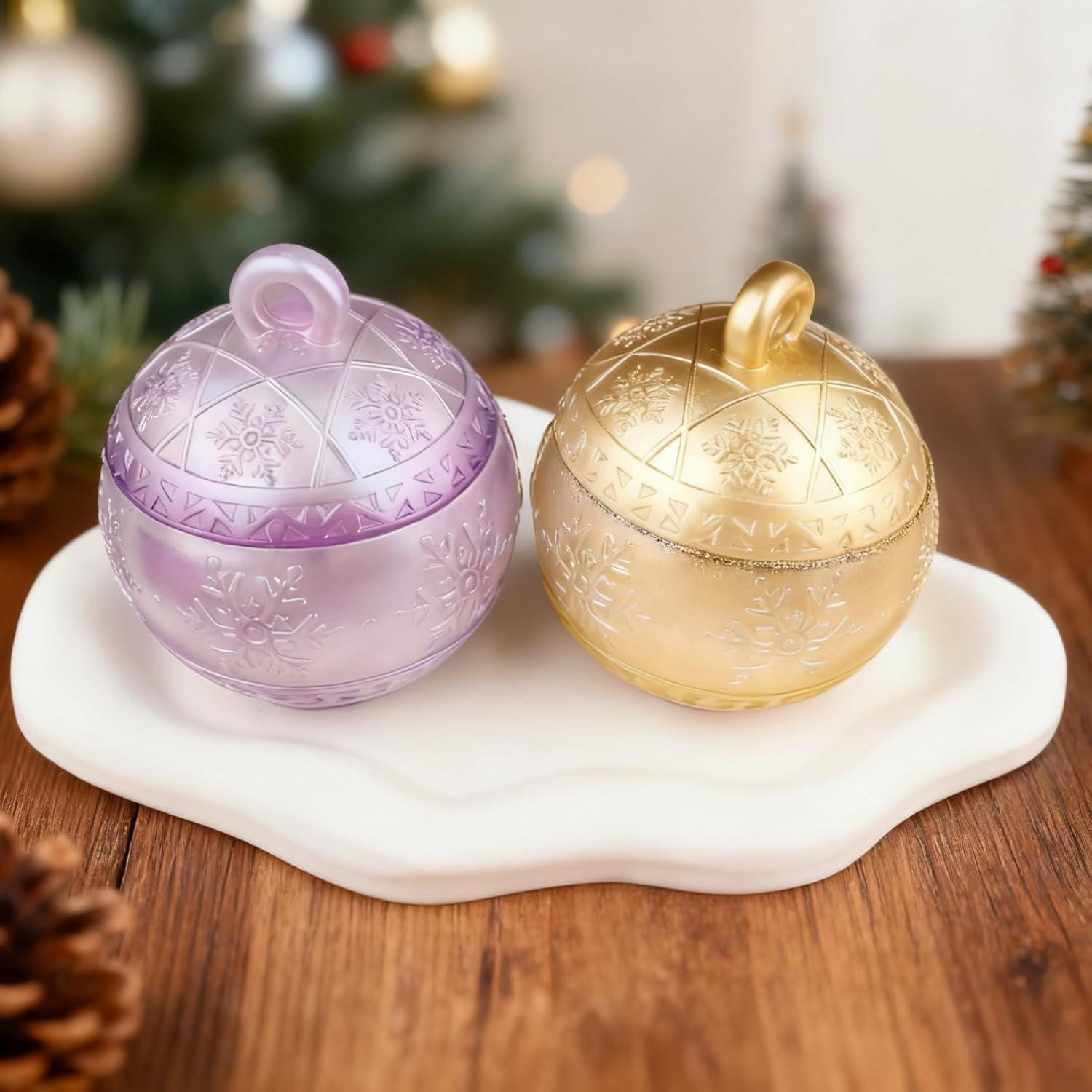 Molde de Silicona F FYJS para Tarro de Navidad con Copo de Nieve