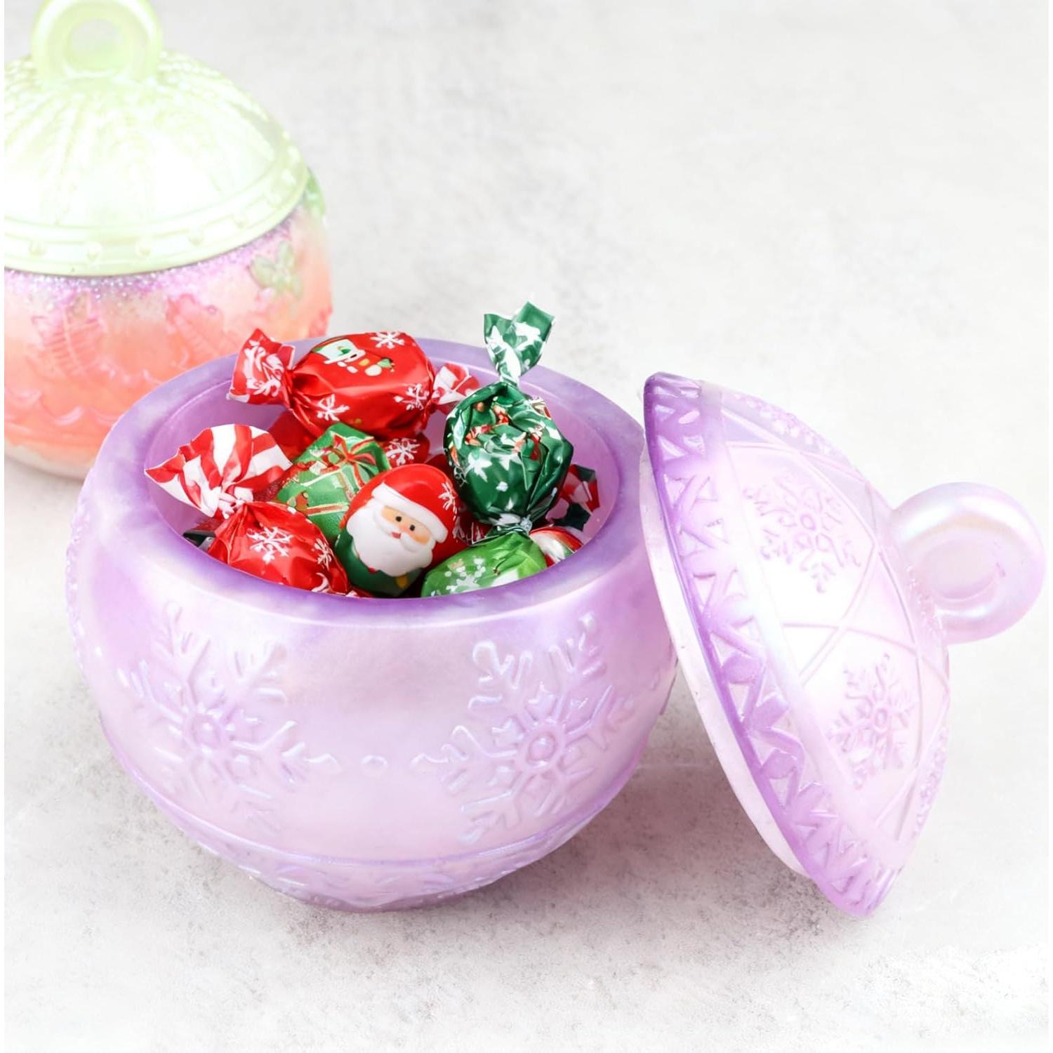 Molde de Silicona F FYJS para Tarro de Navidad con Copo de Nieve