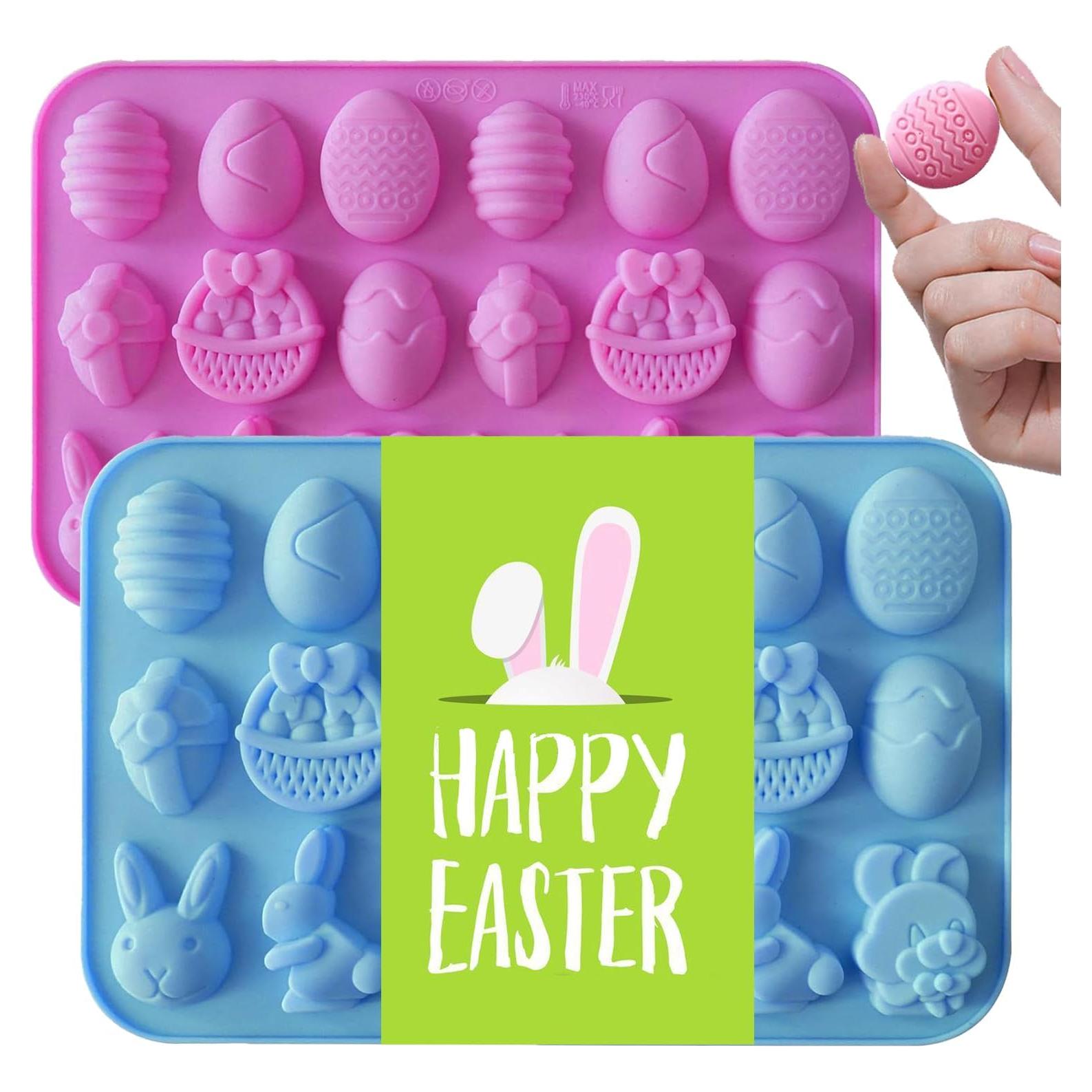 Juego de Moldes de Silicona Sunyuneey para Dulces de Pascua