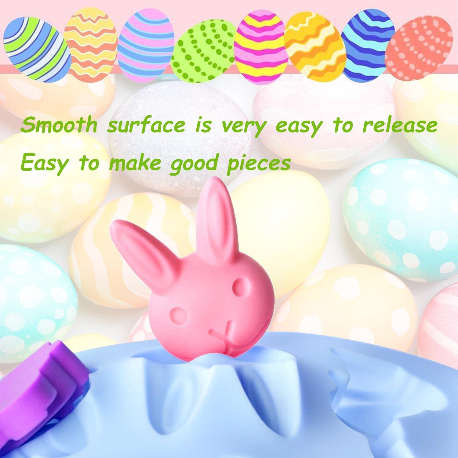 Juego de Moldes de Silicona Sunyuneey para Dulces de Pascua