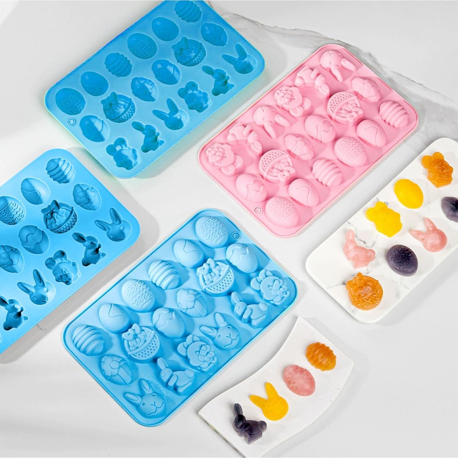 Juego de Moldes de Silicona Sunyuneey para Dulces de Pascua