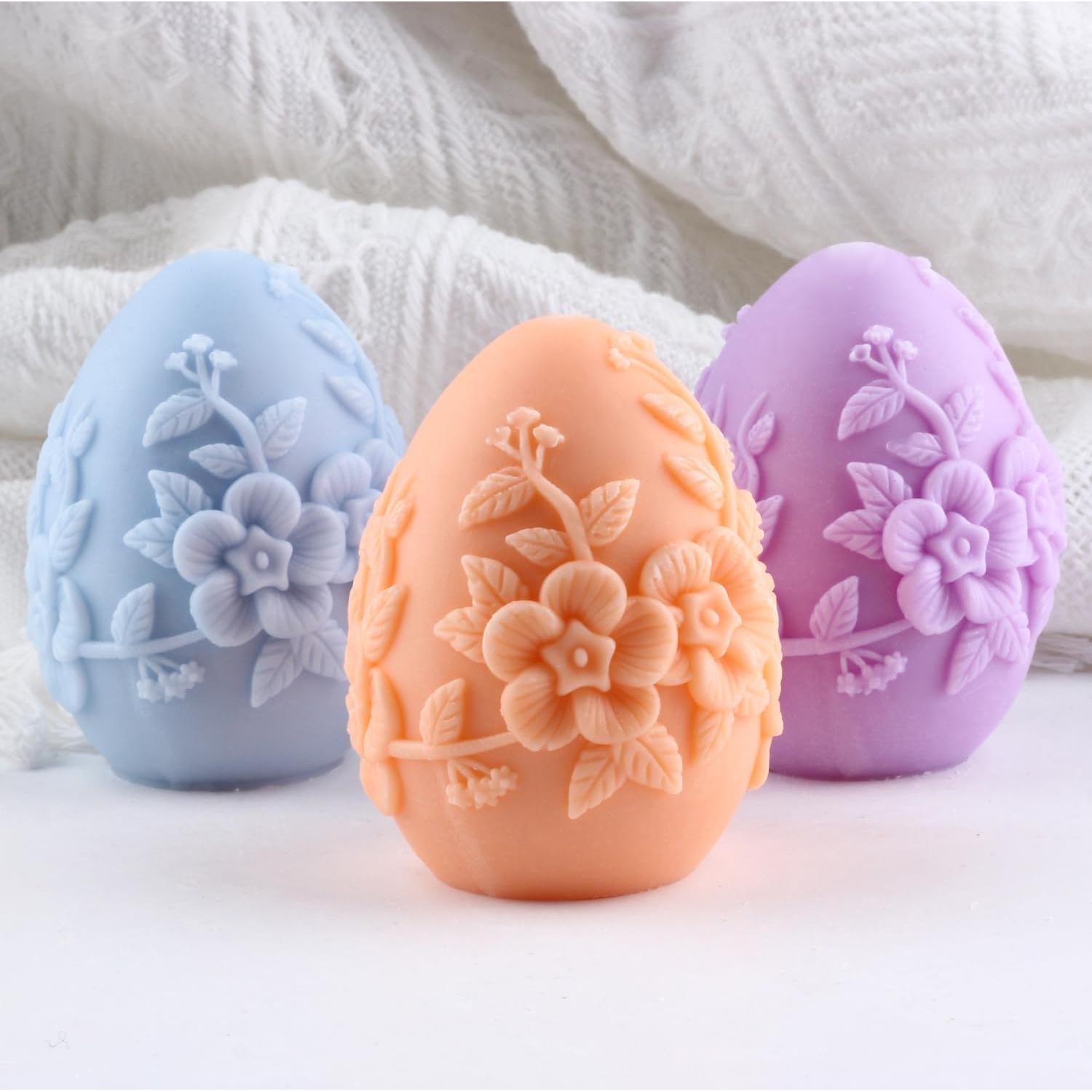 Molde de Vela de Huevo de Pascua XIAOSHUI Silicona 8.2x5.5cm