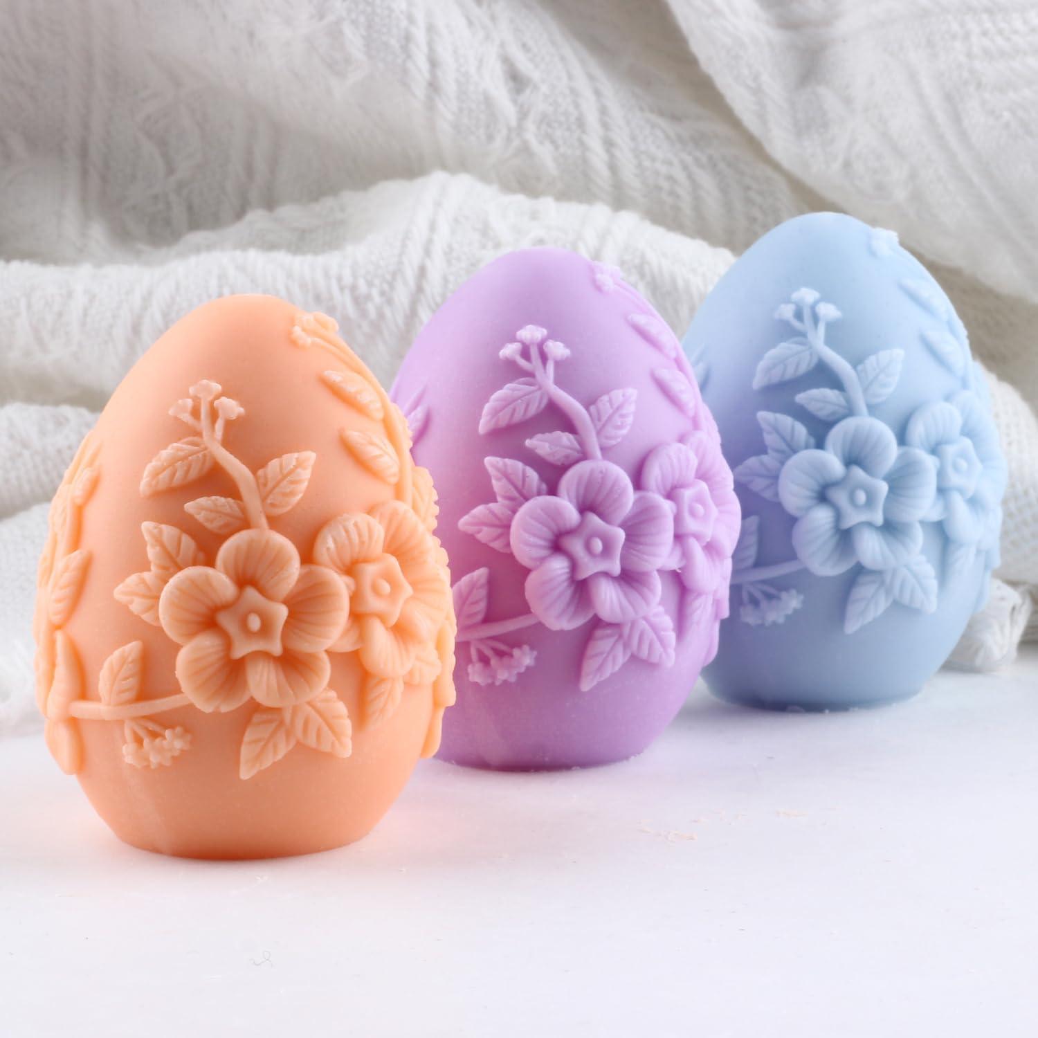 Molde de Vela de Huevo de Pascua XIAOSHUI Silicona 8.2x5.5cm