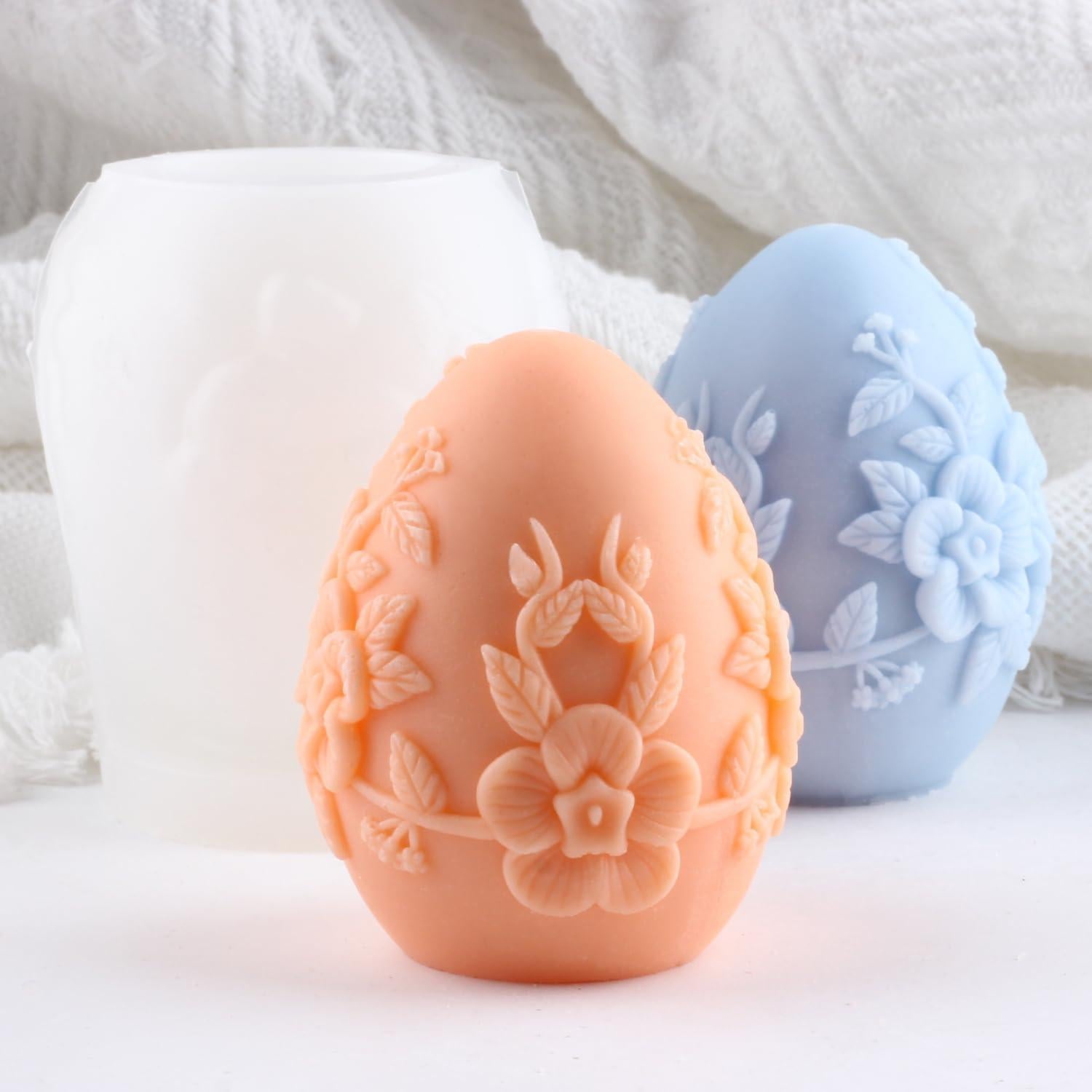 Molde de Vela de Huevo de Pascua XIAOSHUI Silicona 8.2x5.5cm