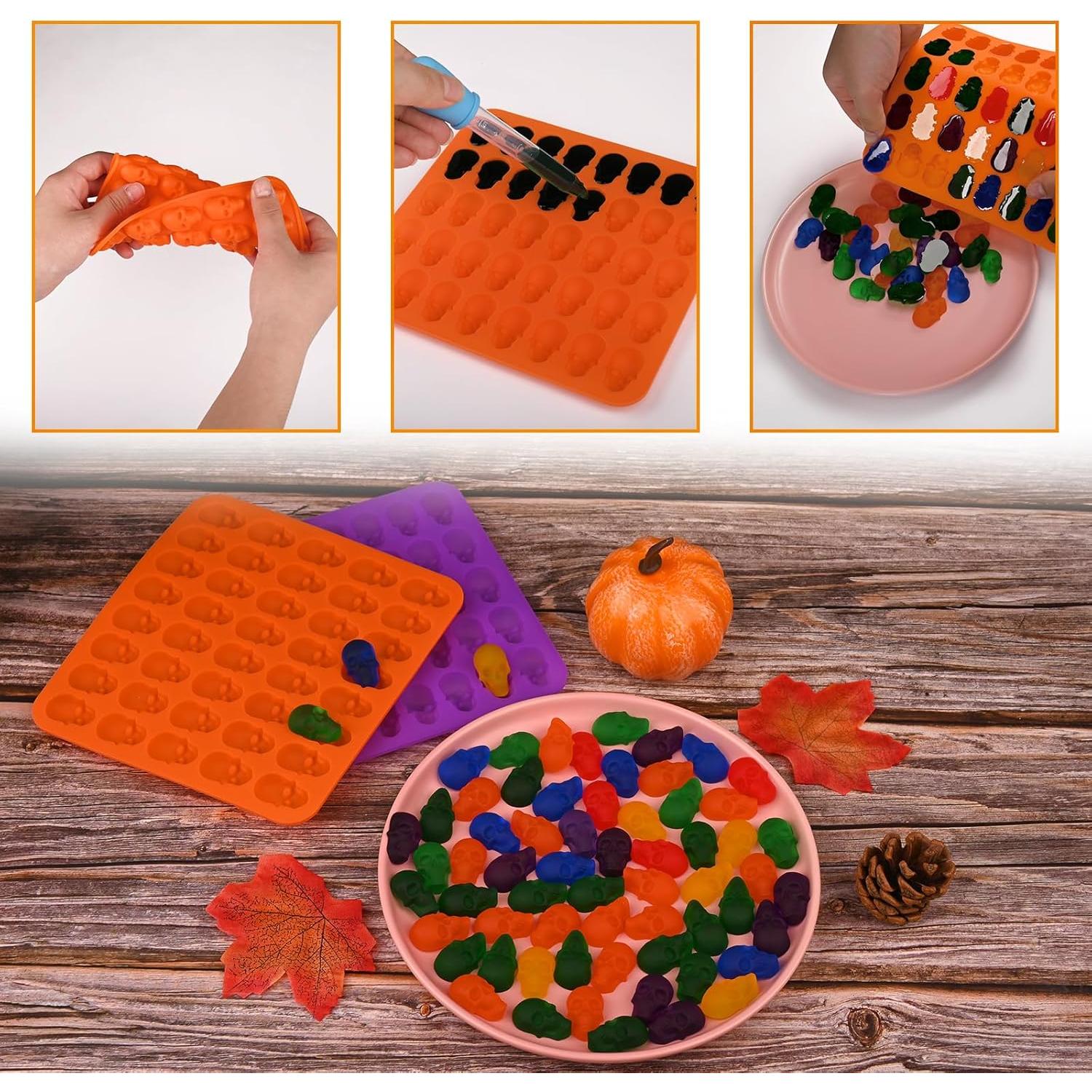 Moldes de Silicona para Caramelo HUAKENER - 2 Piezas Calavera