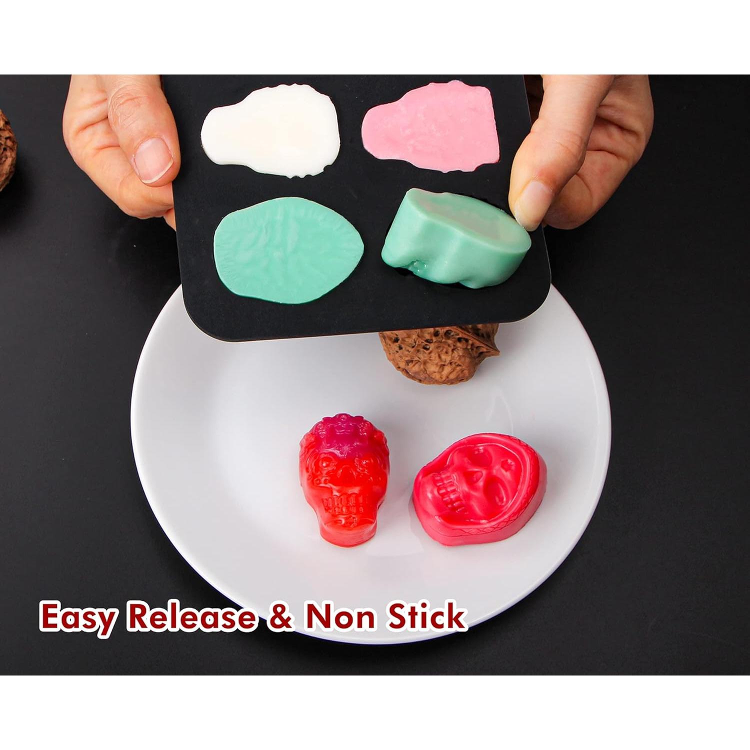 Molde de Silicona Calavera Webake - 5 Formas Halloween 20.3x10.9cm