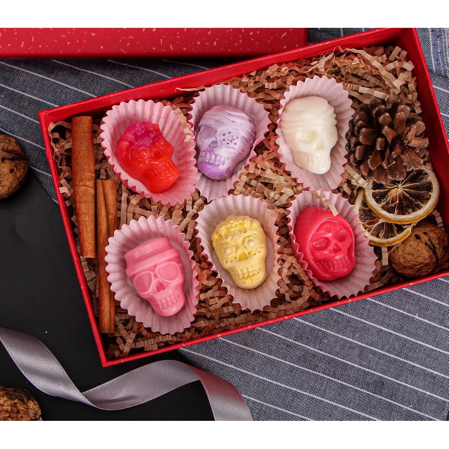 Molde de Silicona Calavera Webake - 5 Formas Halloween 20.3x10.9cm