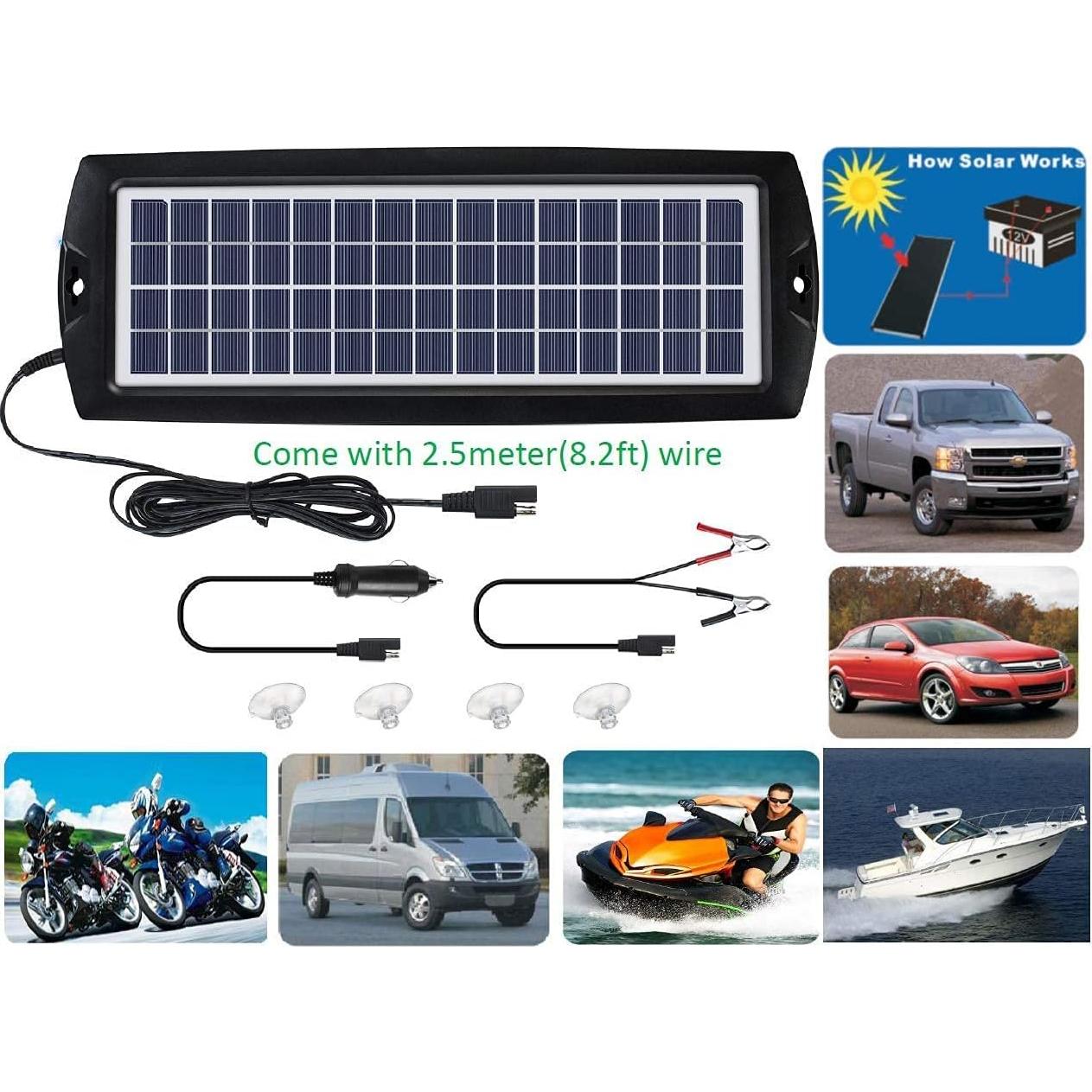 Cargador Solar Sunway 4W para Batería 12V Automotriz