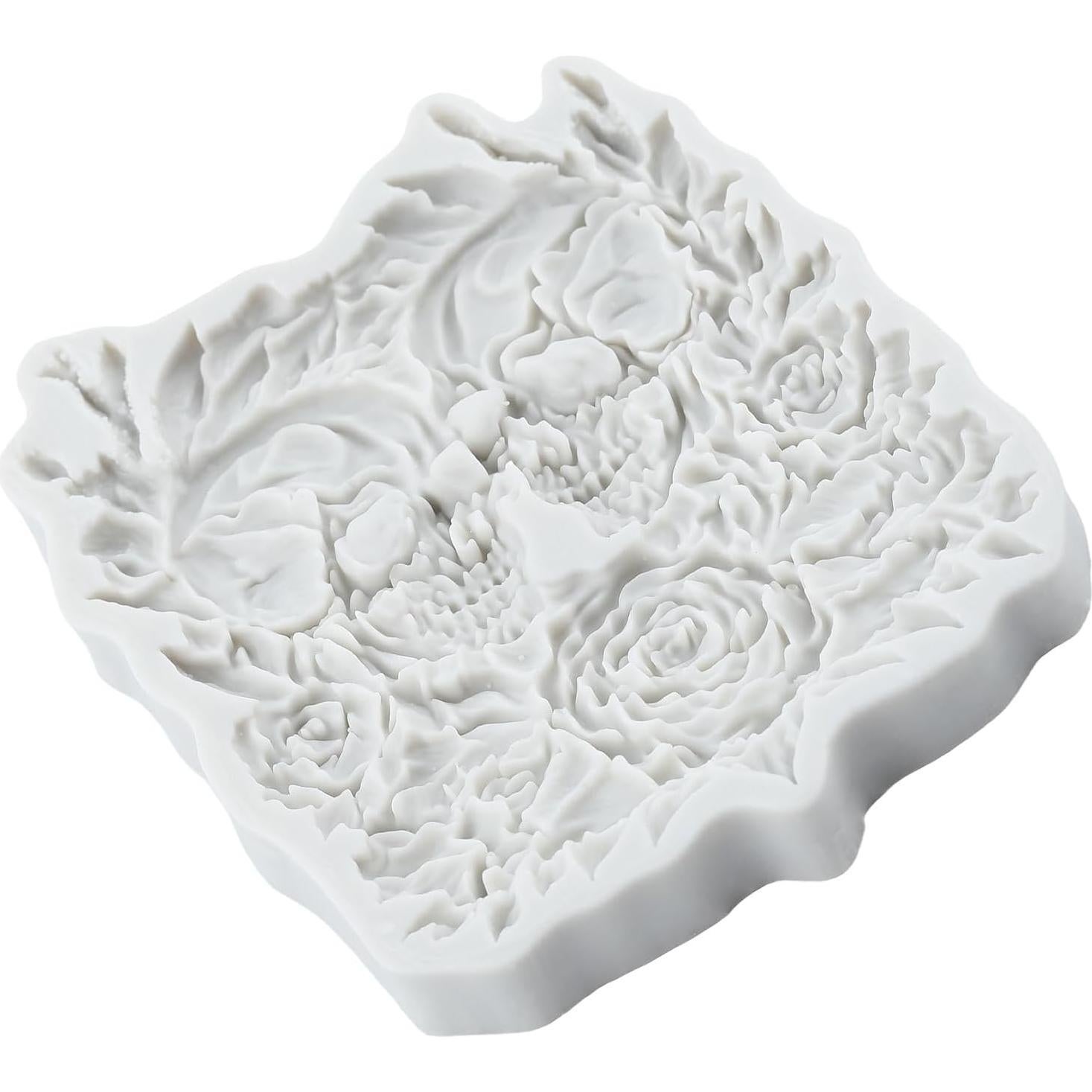 Halloween Skull Silicone Mold Rose Fondant Chocolate Molds for Cake Decoration Cupcake Toppers Candy Polymer Clay Gum Paste