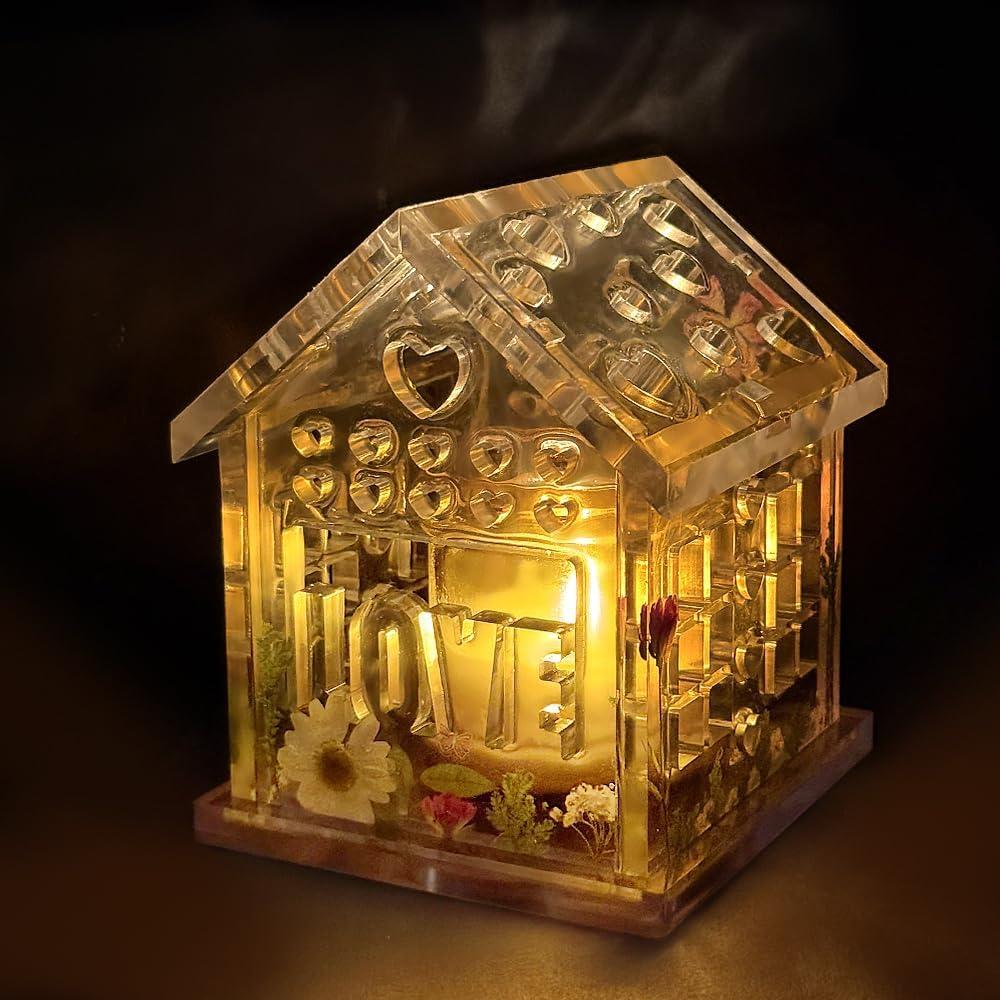 Molde de Silicona Porta Velas Casa Corazón ResinWorld 10.39cm