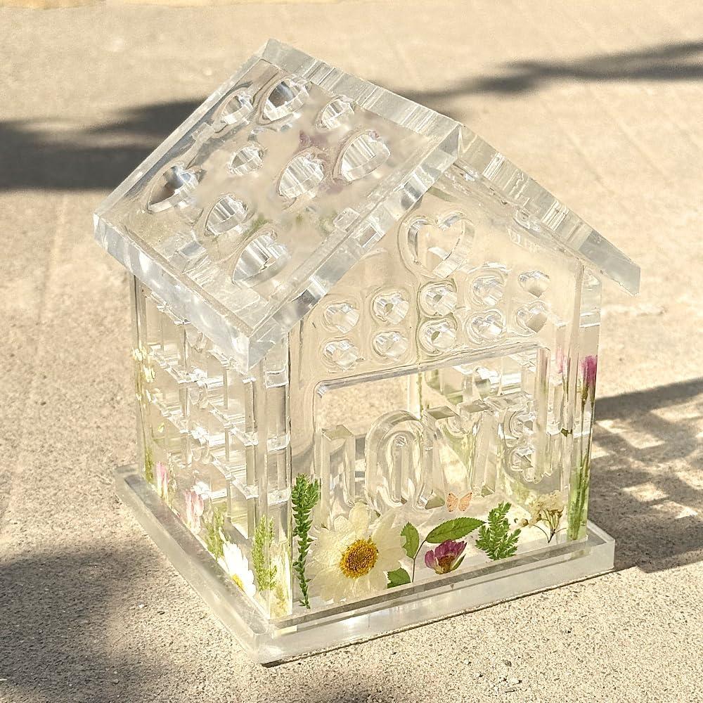 Molde de Silicona Porta Velas Casa Corazón ResinWorld 10.39cm