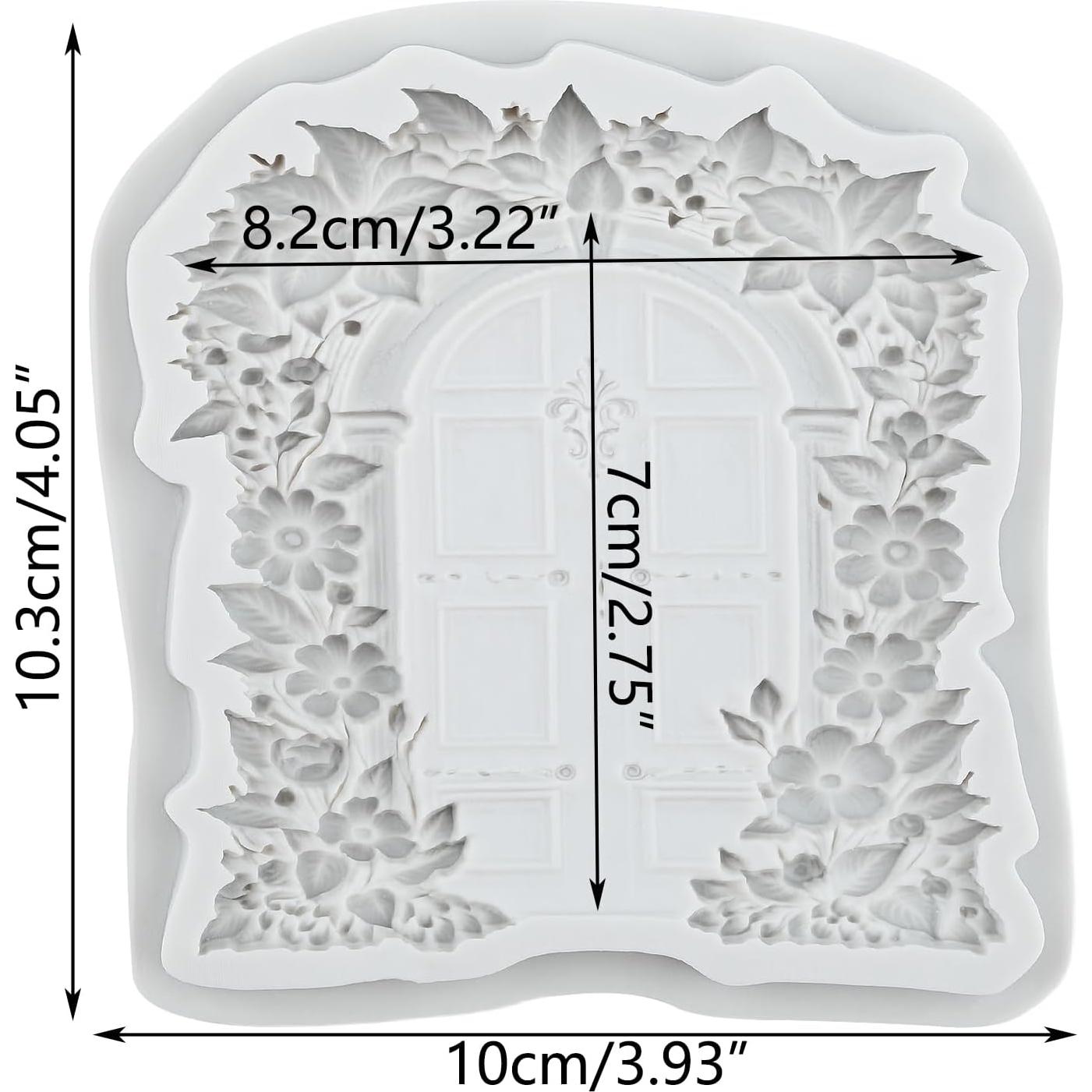 Molde de Silicona Puerta de Madera Lingzhi 10x10 cm para Fondant