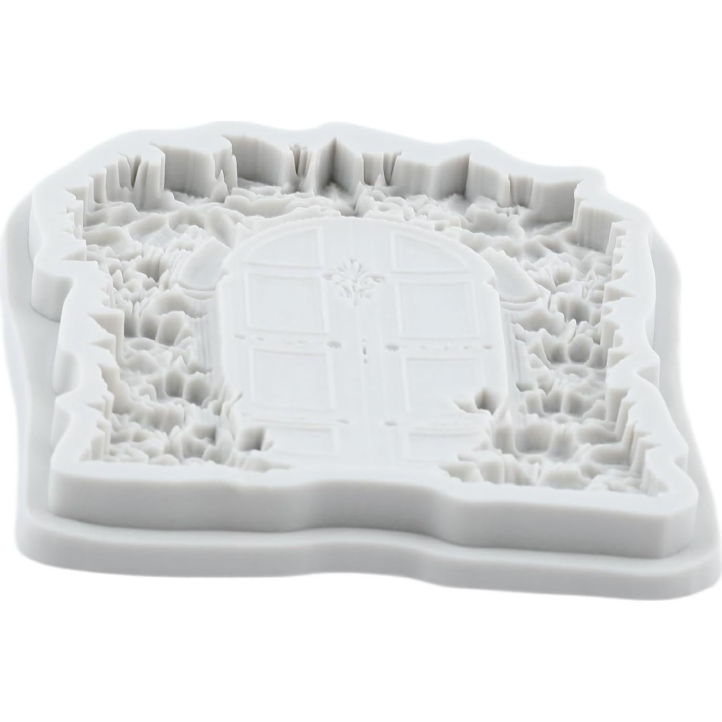 Molde de Silicona Puerta de Madera Lingzhi 10x10 cm para Fondant