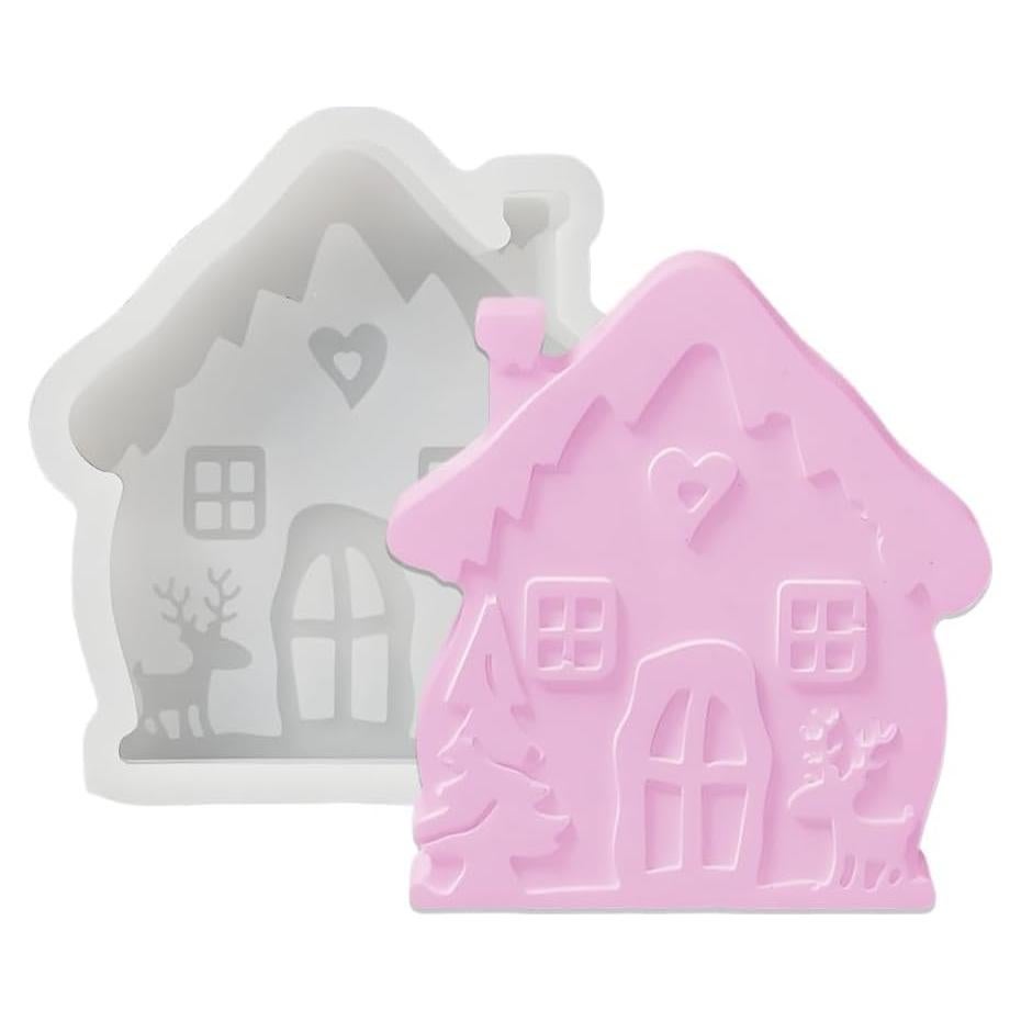 Molde de Silicona Casa Duawenki para Jabones y Velas 9.4x8.7cm